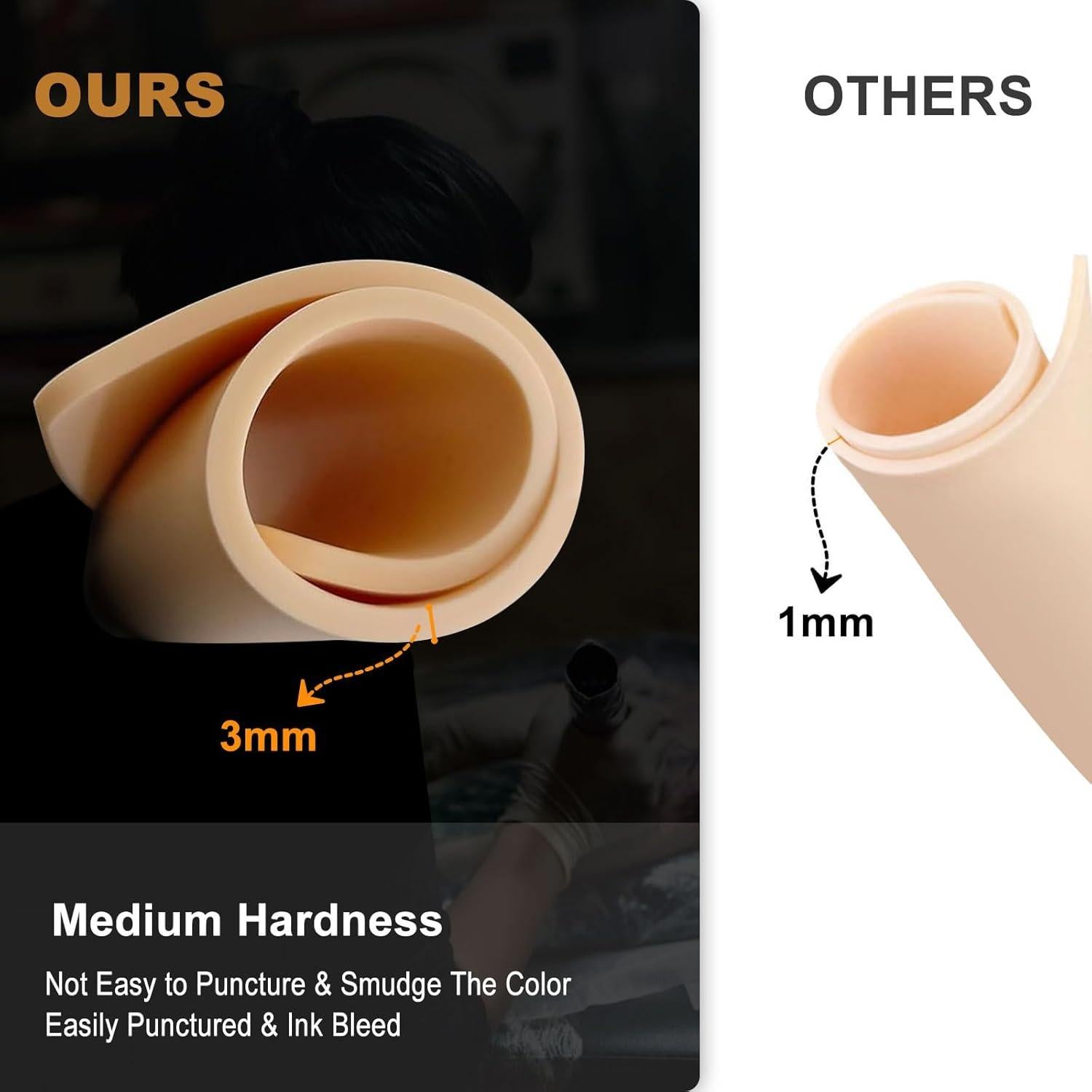 Piel Falsa para Tatuajes LTTGX 10 Pcs 15.24x20.32 cm 3mm