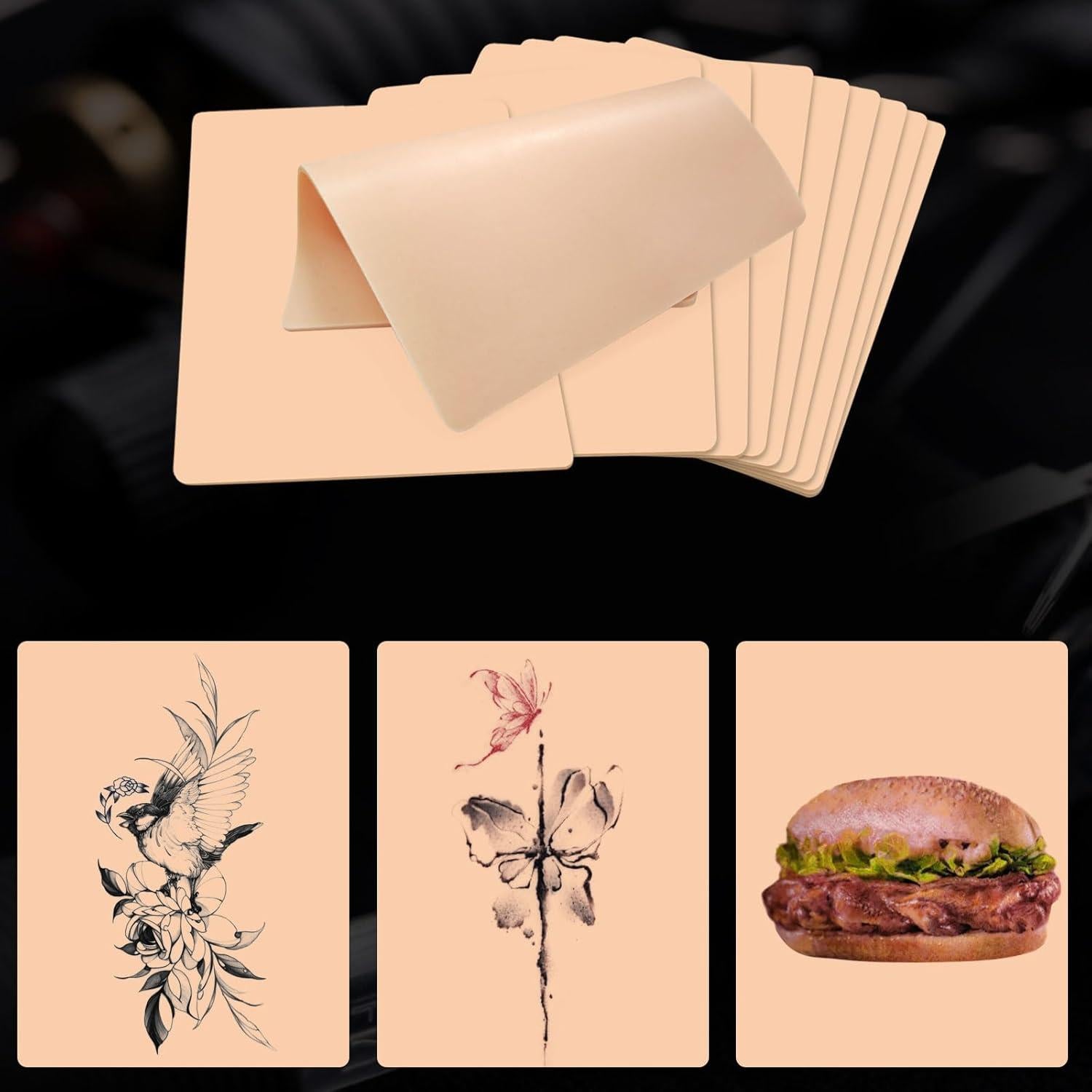 Piel Falsa para Tatuajes LTTGX 10 Pcs 15.24x20.32 cm 3mm
