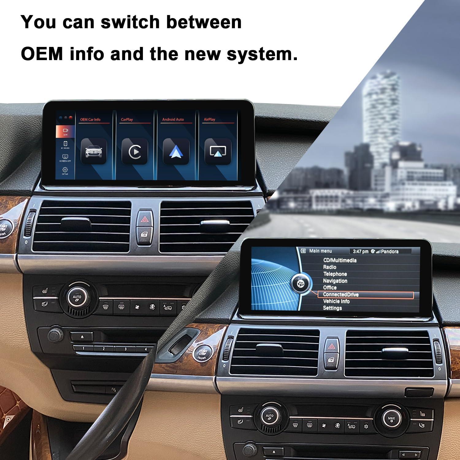 Pantalla Vertical 10.25" ALEX E70 E71 CIC con CarPlay y Android Auto