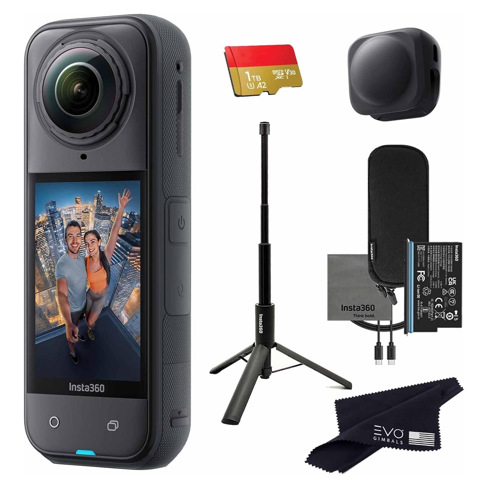 Cámara de Acción 360 Insta360 X5 8K con Trípode y Selfie Stick