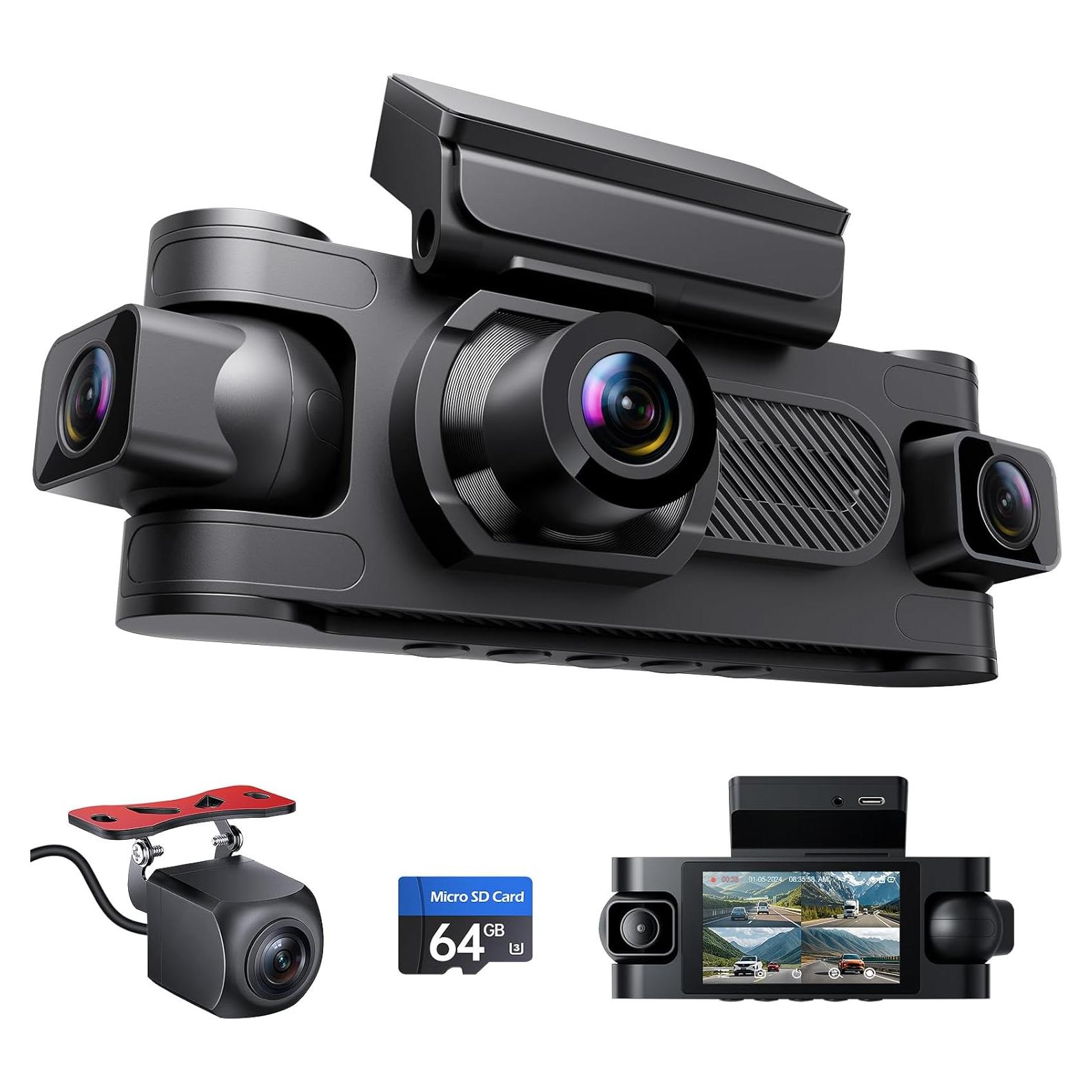 Cámara Dash 4 Canales Seventour DR-41 1080P con Pantalla IPS