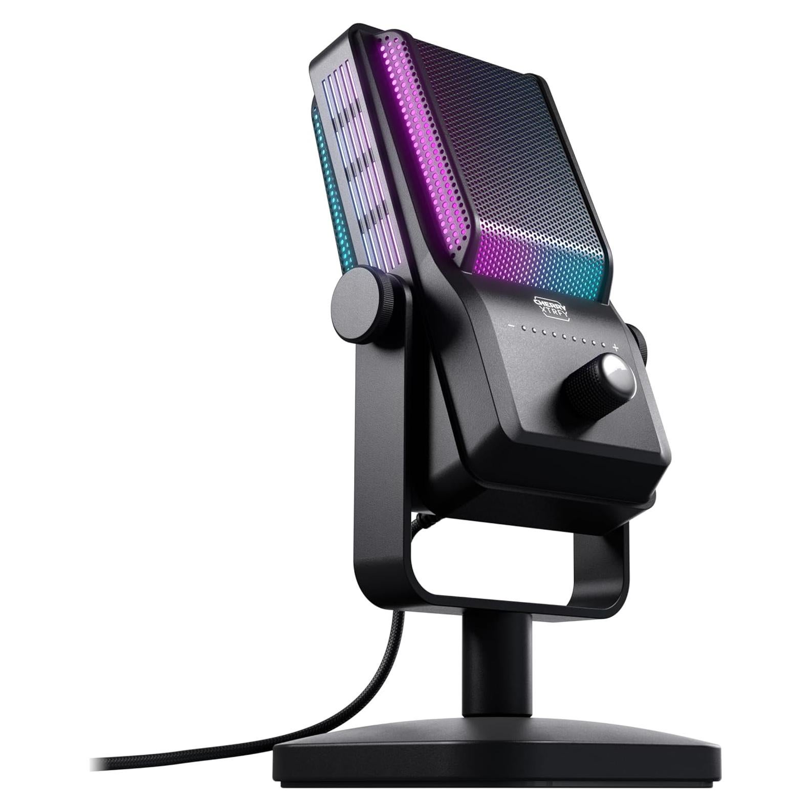 Micrófono USB Ngale R Cherry para Grabaciones y Streaming RGB