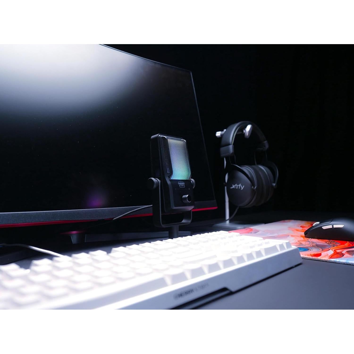 Micrófono USB Ngale R Cherry para Grabaciones y Streaming RGB