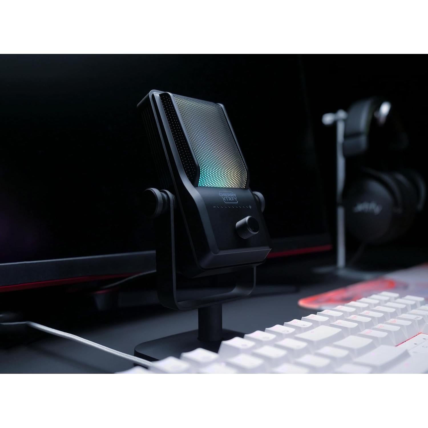 Micrófono USB Ngale R Cherry para Grabaciones y Streaming RGB