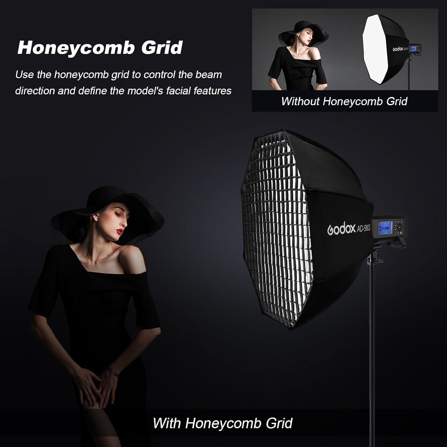 Softbox Godox AD-S60S 60cm con Difusores y Rejilla