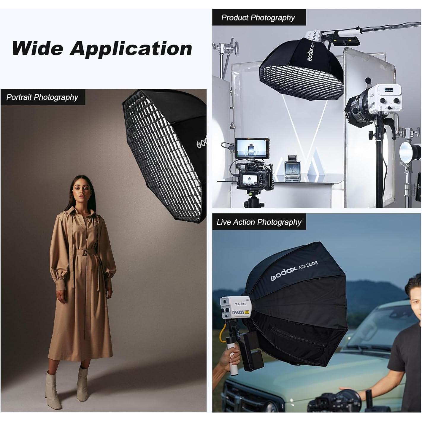 Softbox Godox AD-S60S 60cm con Difusores y Rejilla