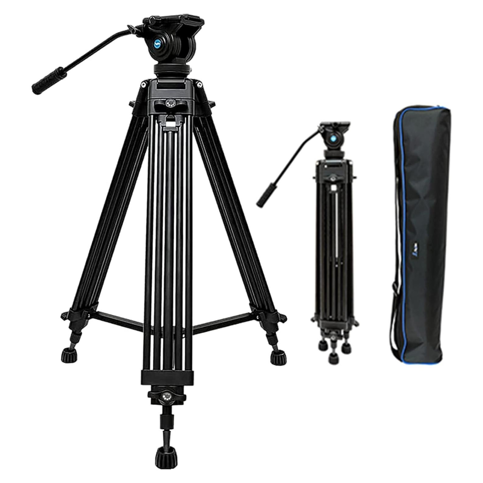 Trípode de Video Profesional YUSEN K9 158CM Aluminio Ajustable