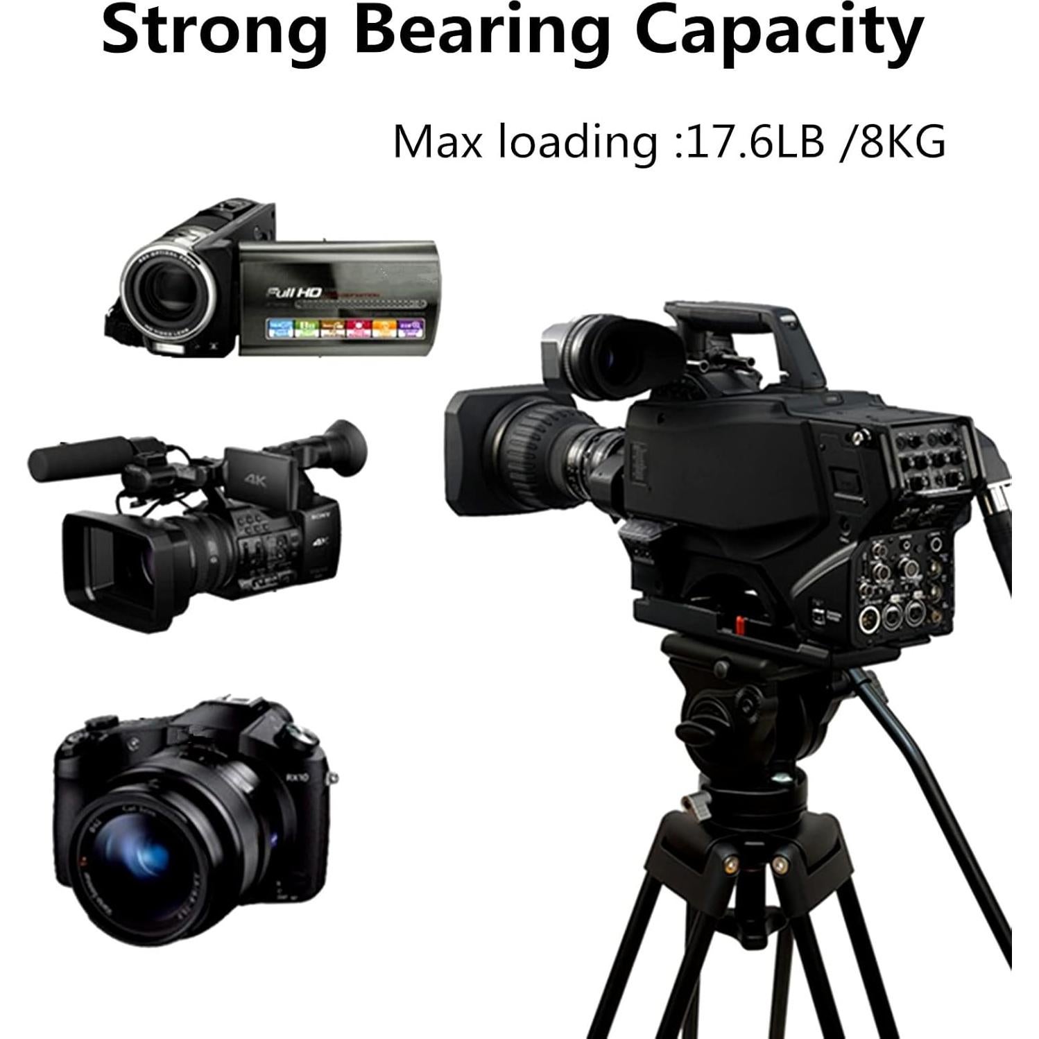 Trípode de Video Profesional YUSEN K9 158CM Aluminio Ajustable