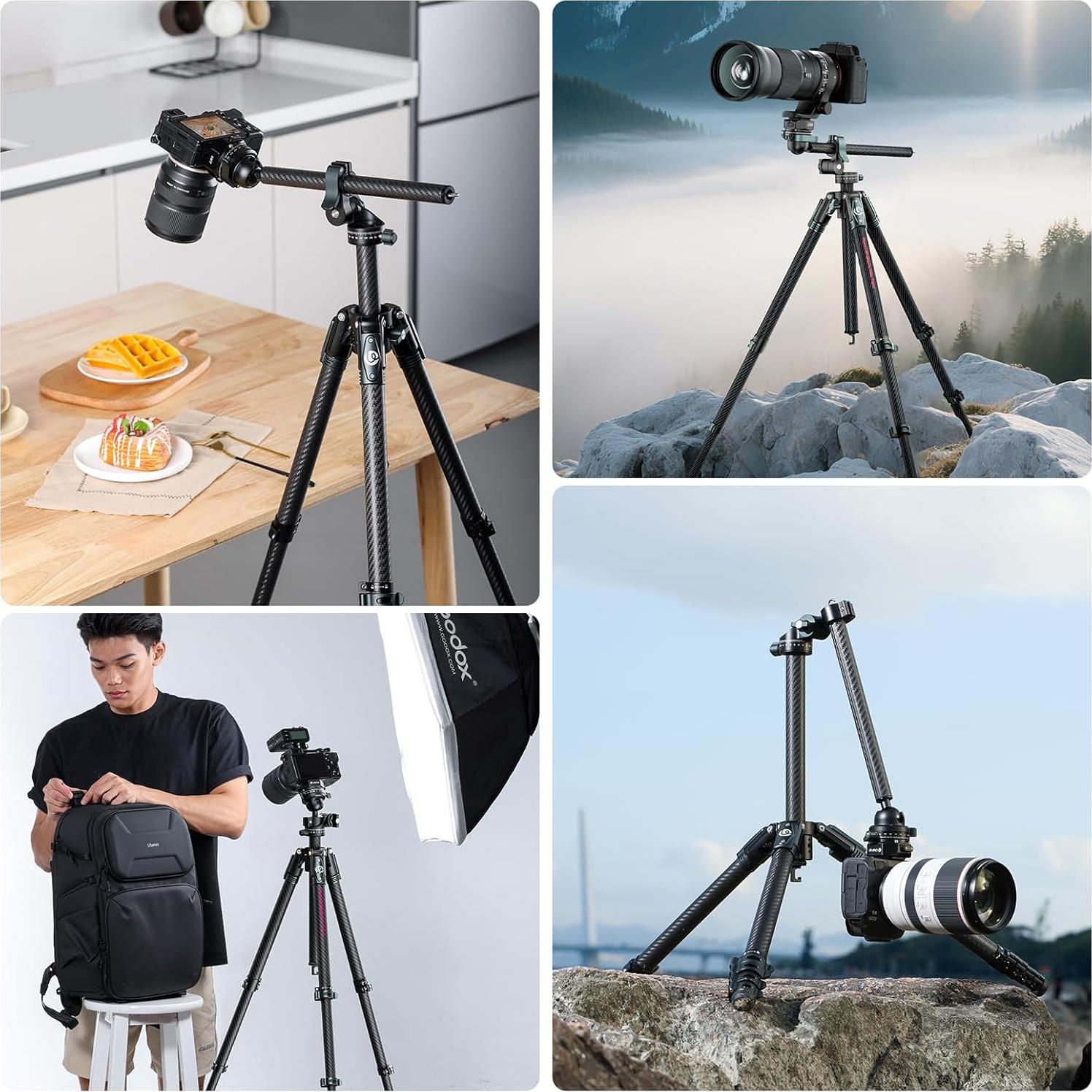 Trípode de Fibra de Carbono ULANZI JJ05 183.9 cm 18 kg