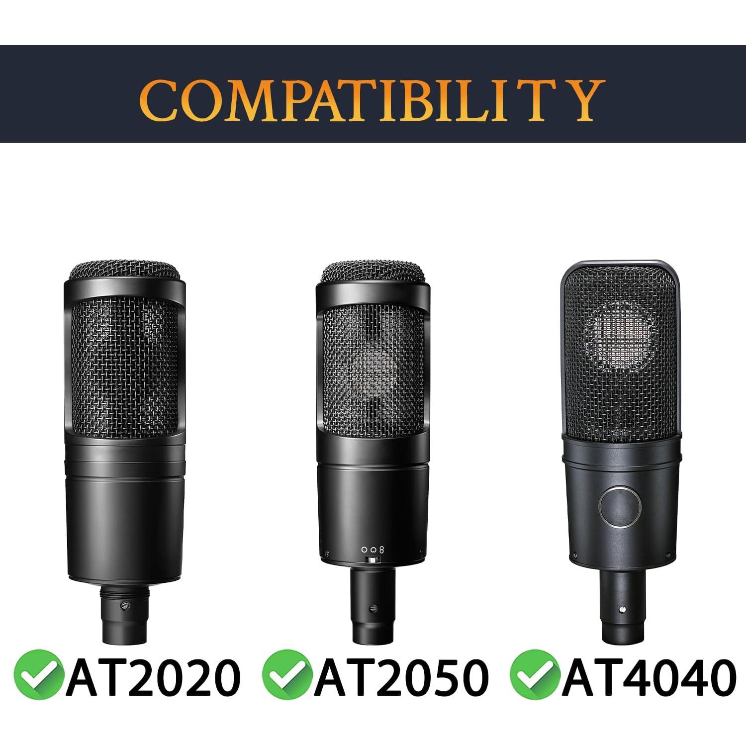 Filtros Pop SOULWIT para Micrófonos AT2020/AT2050/AT4040 - Negro