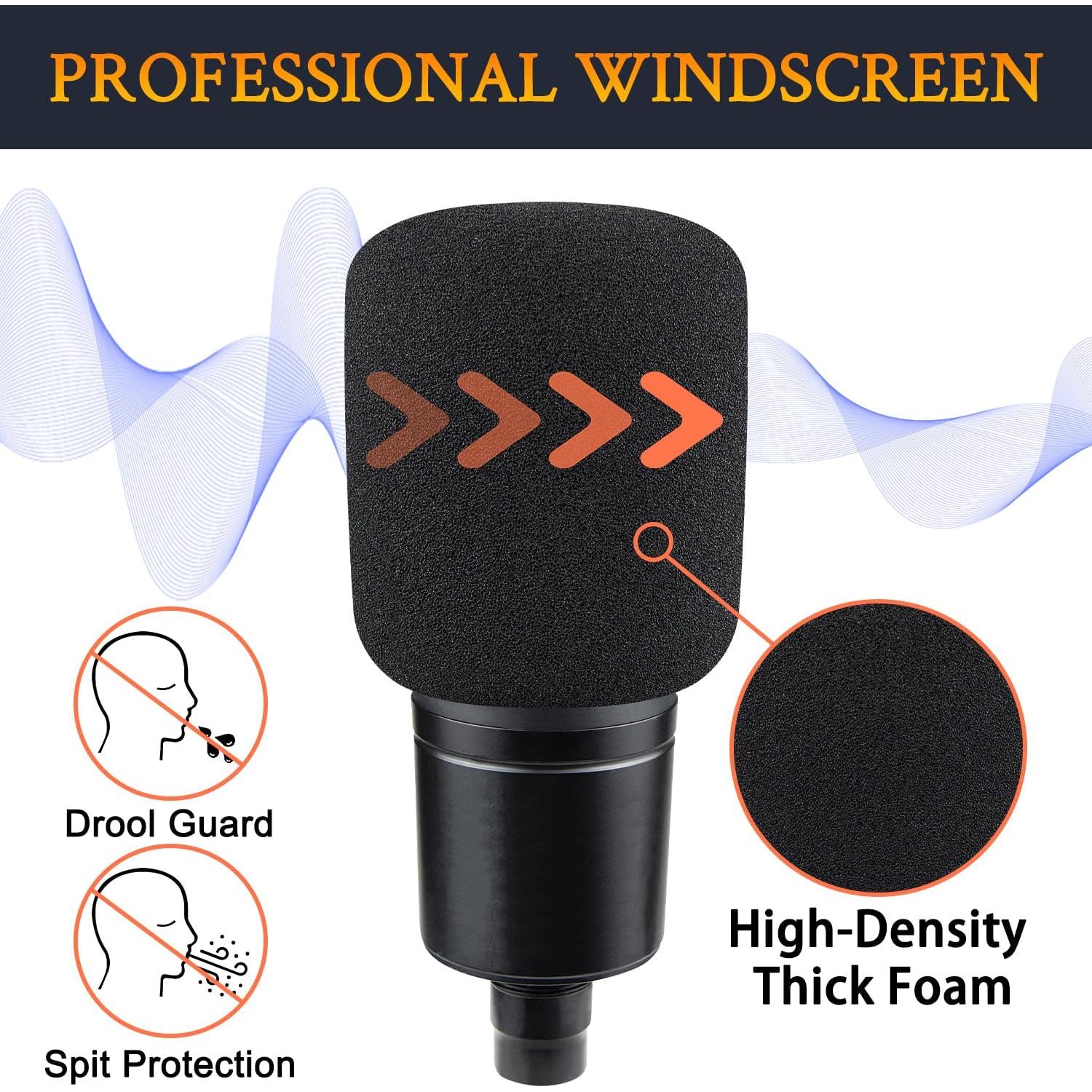 Filtros Pop SOULWIT para Micrófonos AT2020/AT2050/AT4040 - Negro