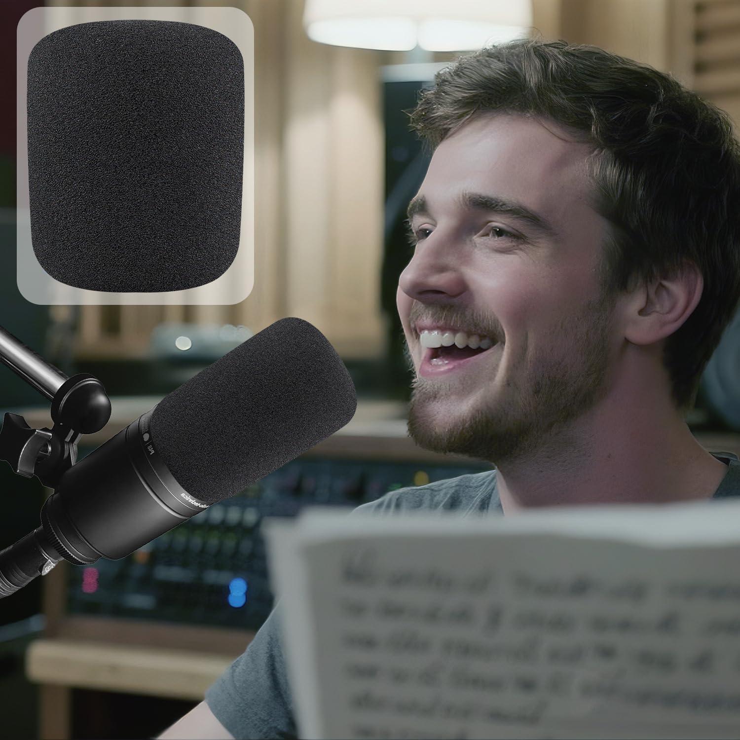 Filtros Pop SOULWIT para Micrófonos AT2020/AT2050/AT4040 - Negro