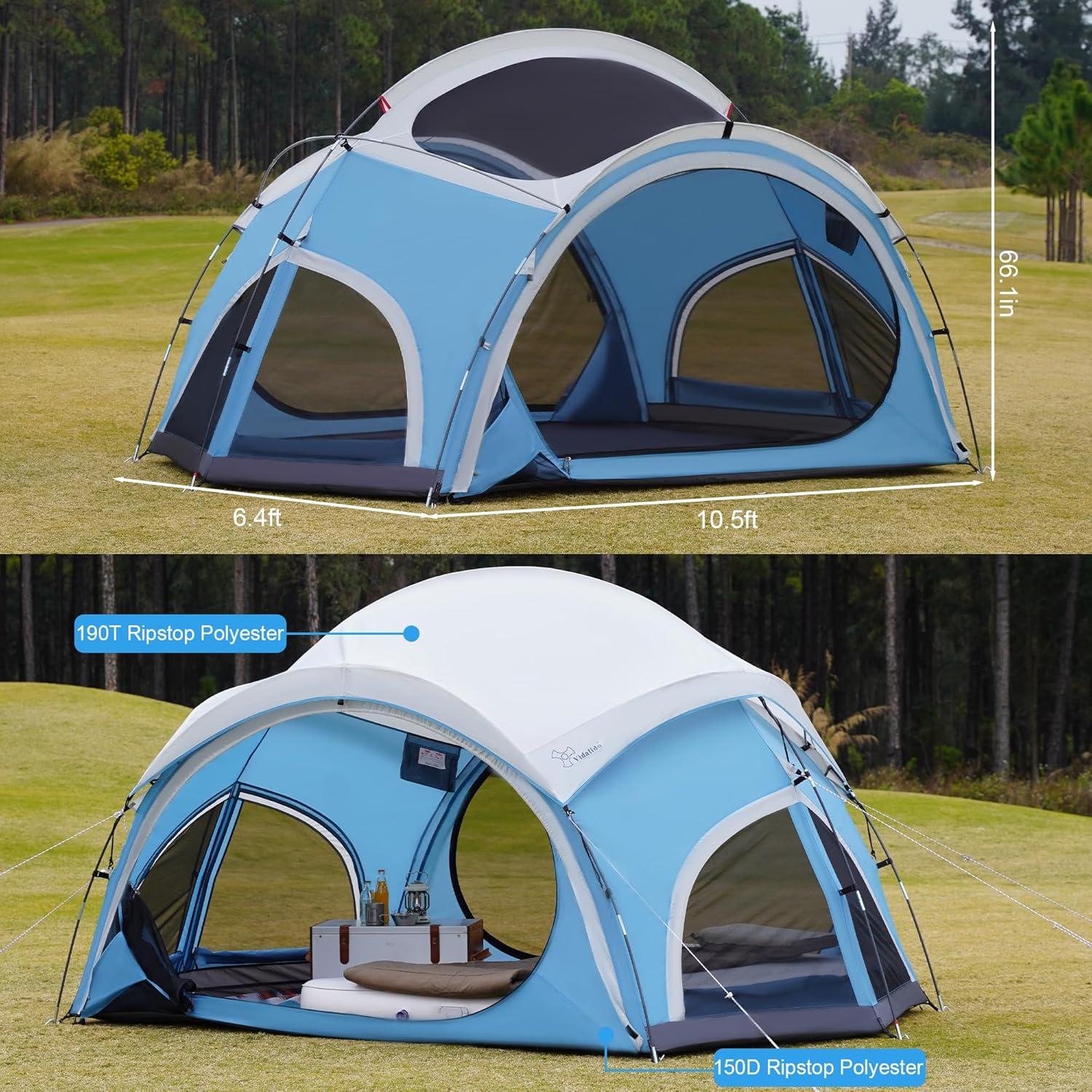Carpa de Camping Vidalido para 3-4 Personas Impermeable