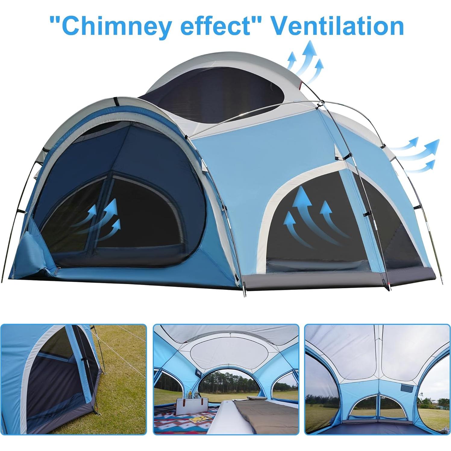 Carpa de Camping Vidalido para 3-4 Personas Impermeable