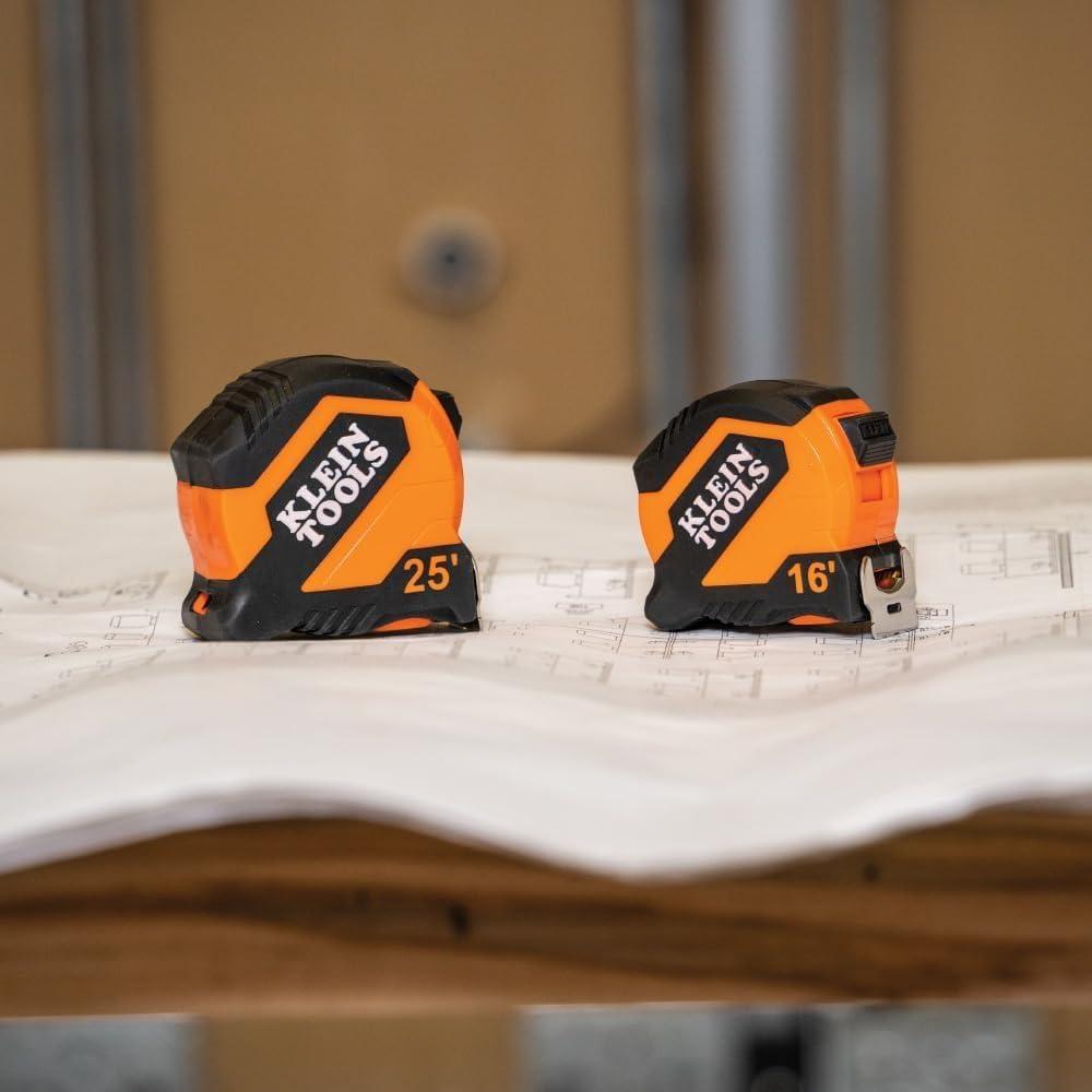 Cinta Métrica Klein Tools 9516 Doble Gancho 4.9m Nylon