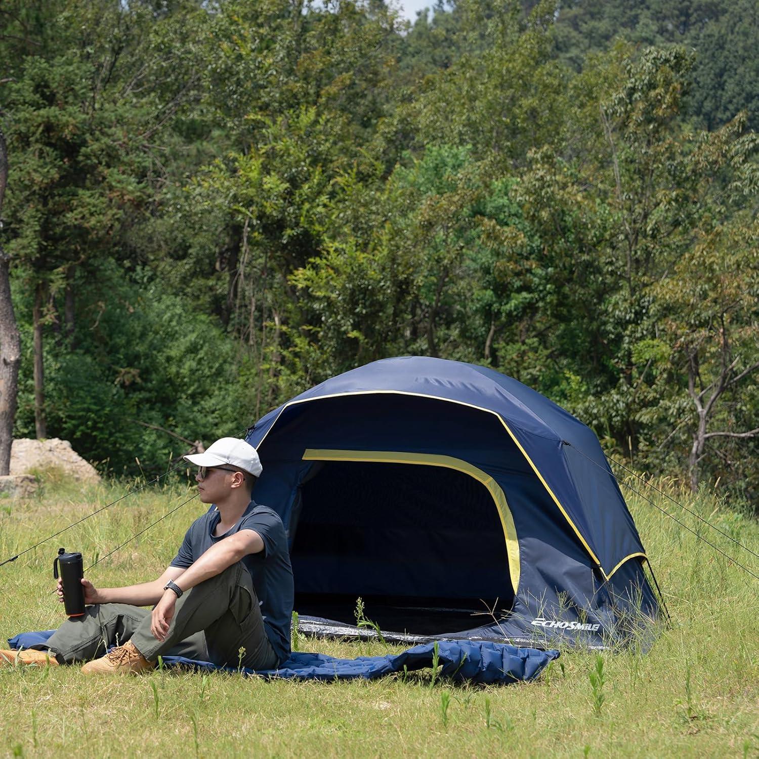 Carpa de Camping EchoSmile para 2 Personas, Impermeable y Ligera