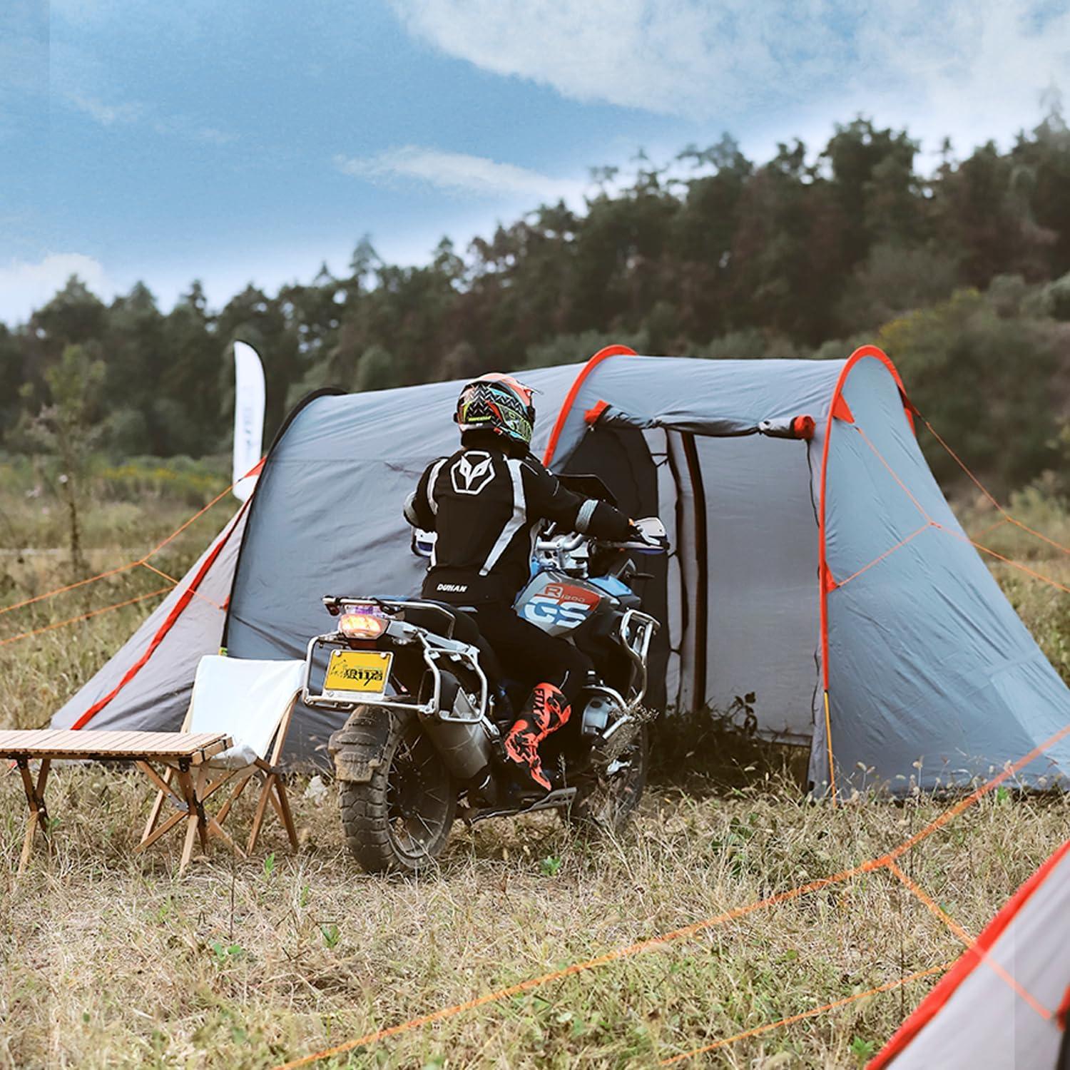 Carpa para 2 Personas StableEase Gris Impermeable para Camping