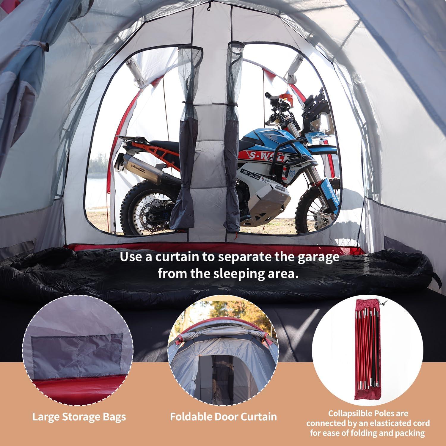 Carpa para 2 Personas StableEase Gris Impermeable para Camping