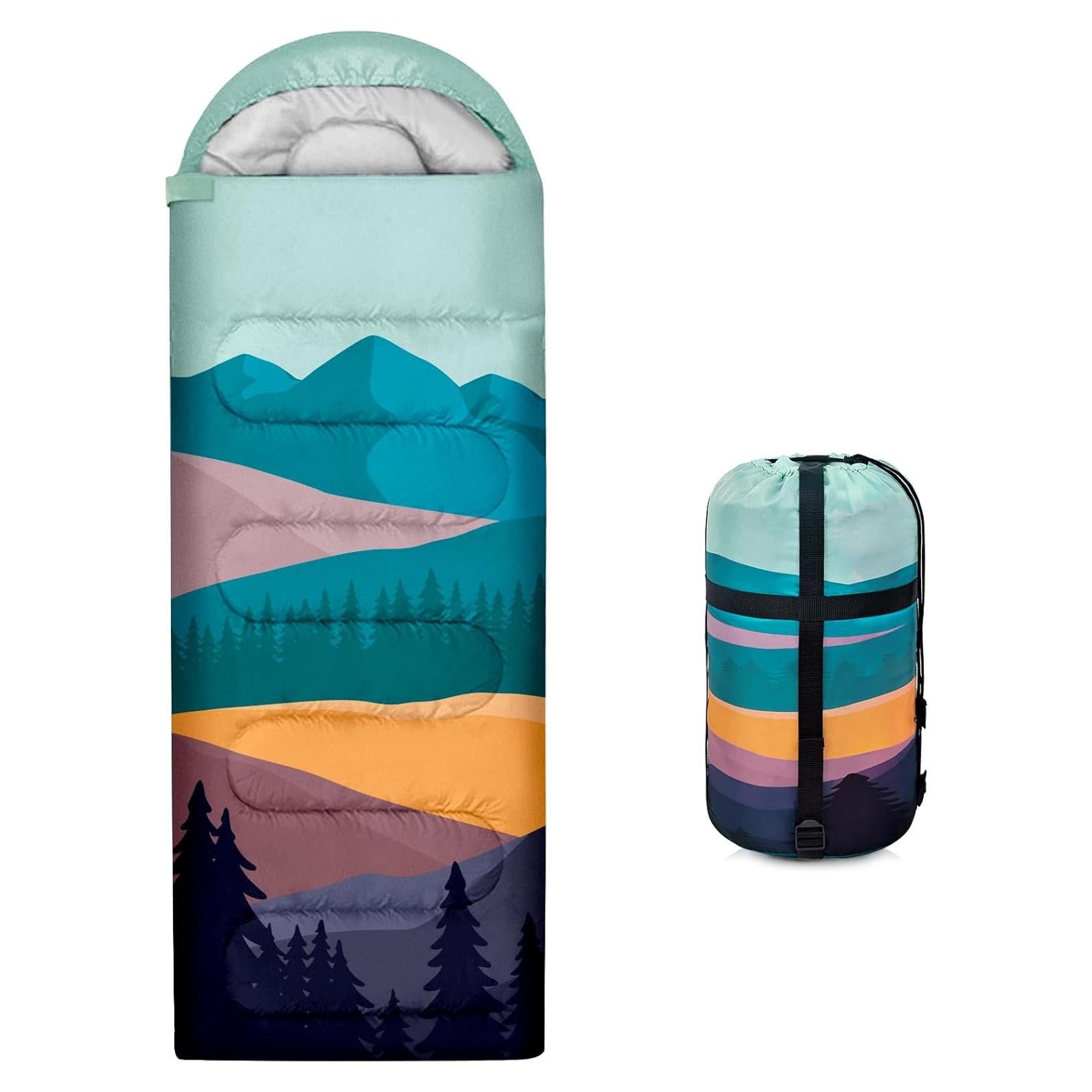 Saco de dormir AuSletie 3 estaciones impermeable 228.6x80cm