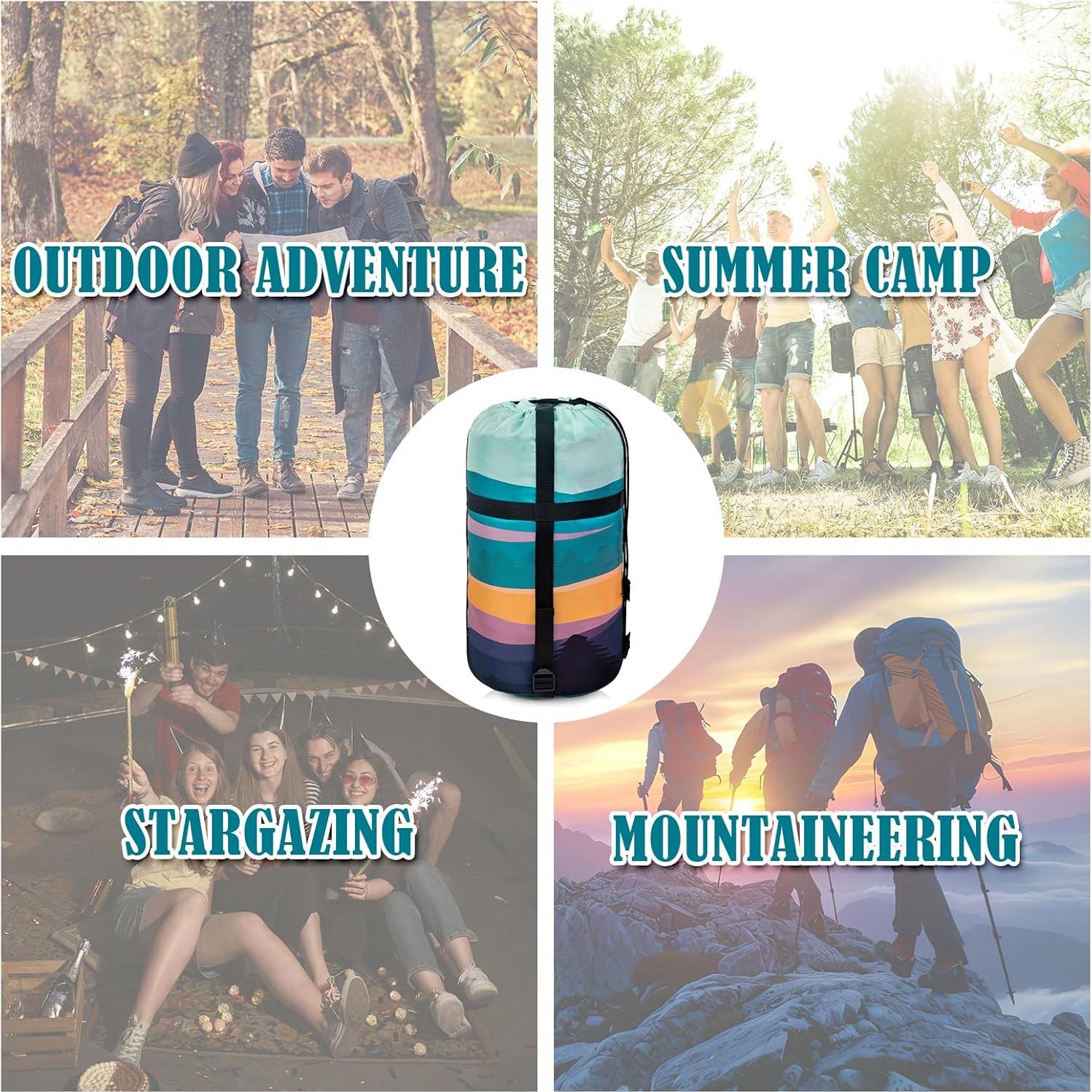 Saco de dormir AuSletie 3 estaciones impermeable 228.6x80cm