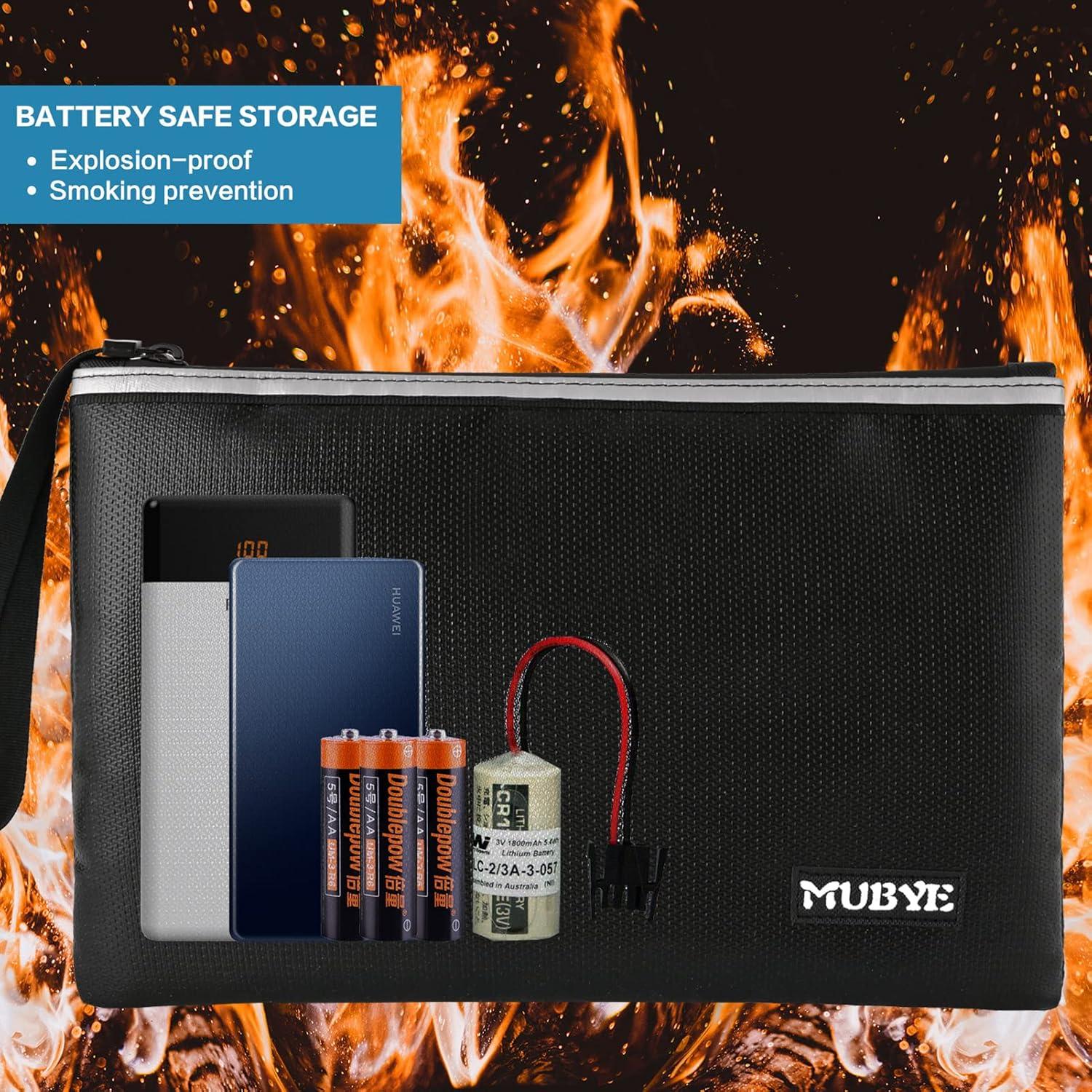 Bolsa de Documentos MUBYE a Prueba de Fuego y Agua 26.9x17cm