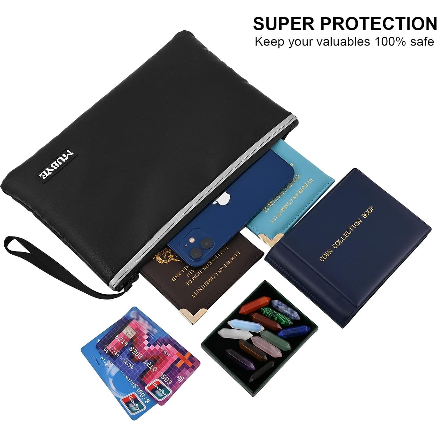 Bolsa de Documentos MUBYE a Prueba de Fuego y Agua 26.9x17cm