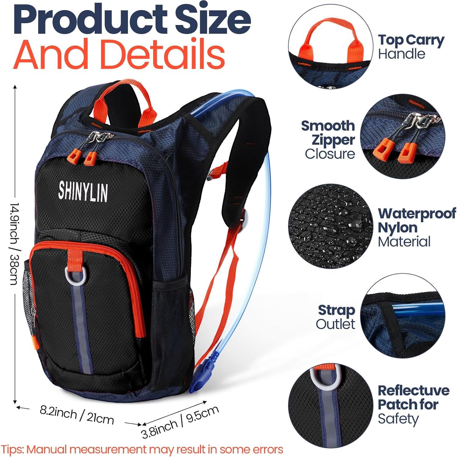 Mochila de Hidratación Infantil Shinylin 1.5L Impermeable