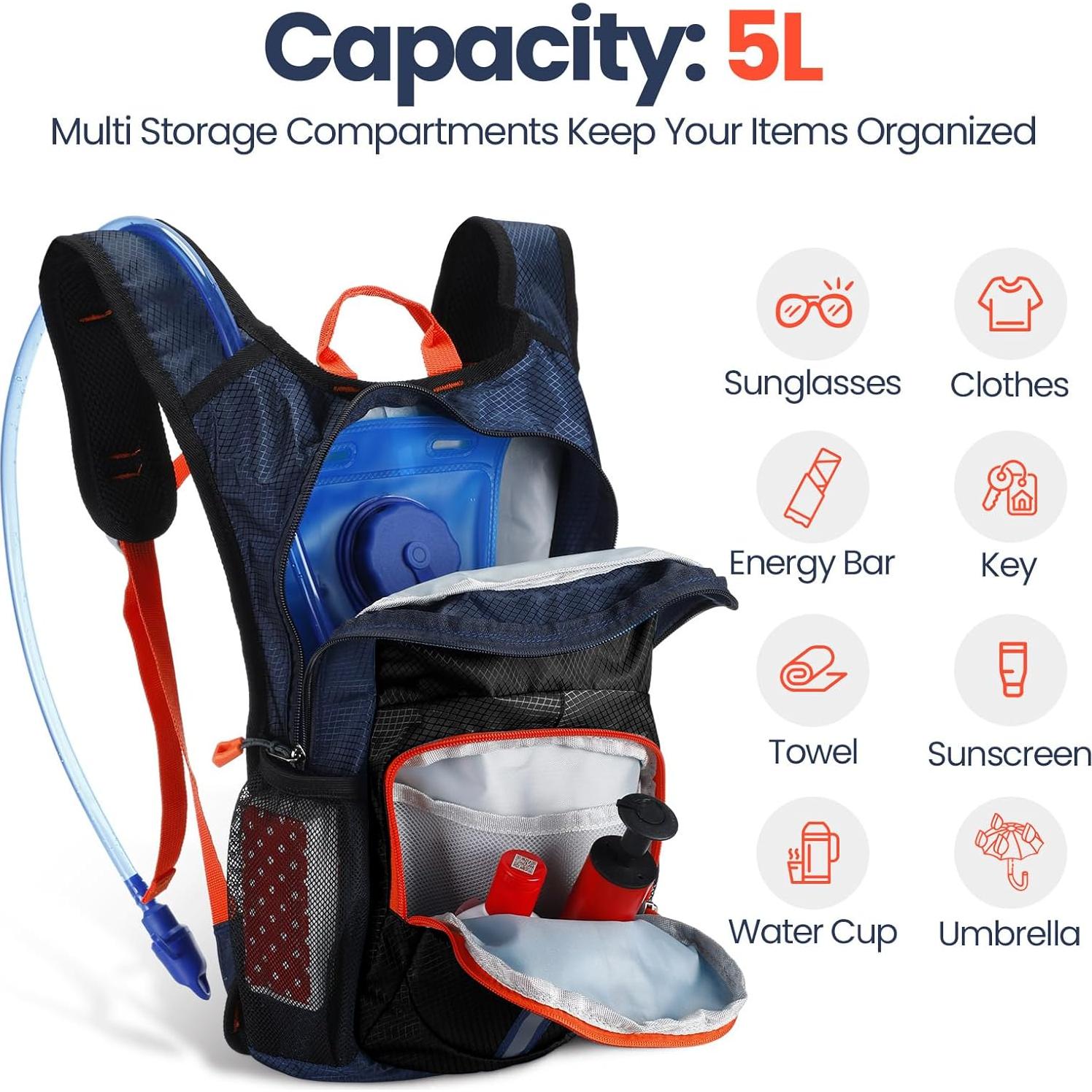 Mochila de Hidratación Infantil Shinylin 1.5L Impermeable