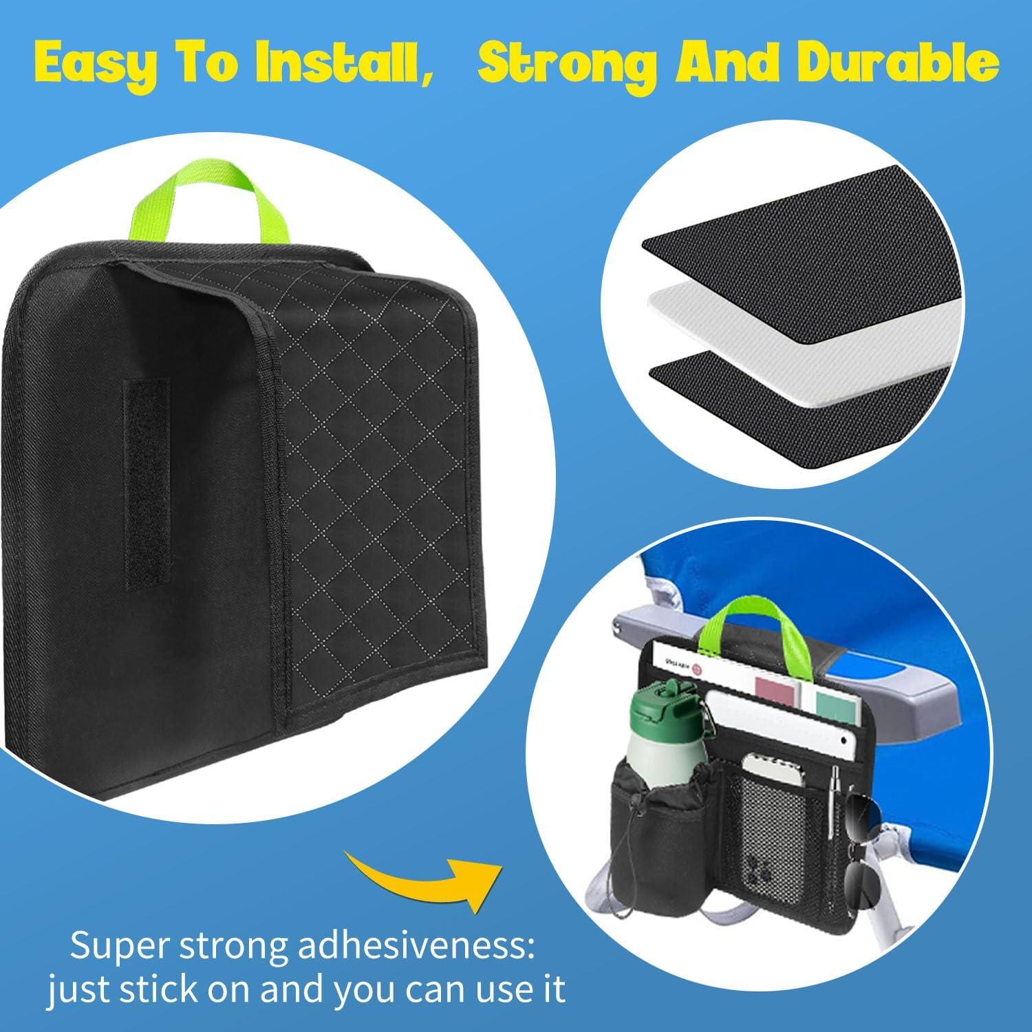 Soporte para Taza de Silla de Playa BOHEMIABY Negro con 5 Bolsillos