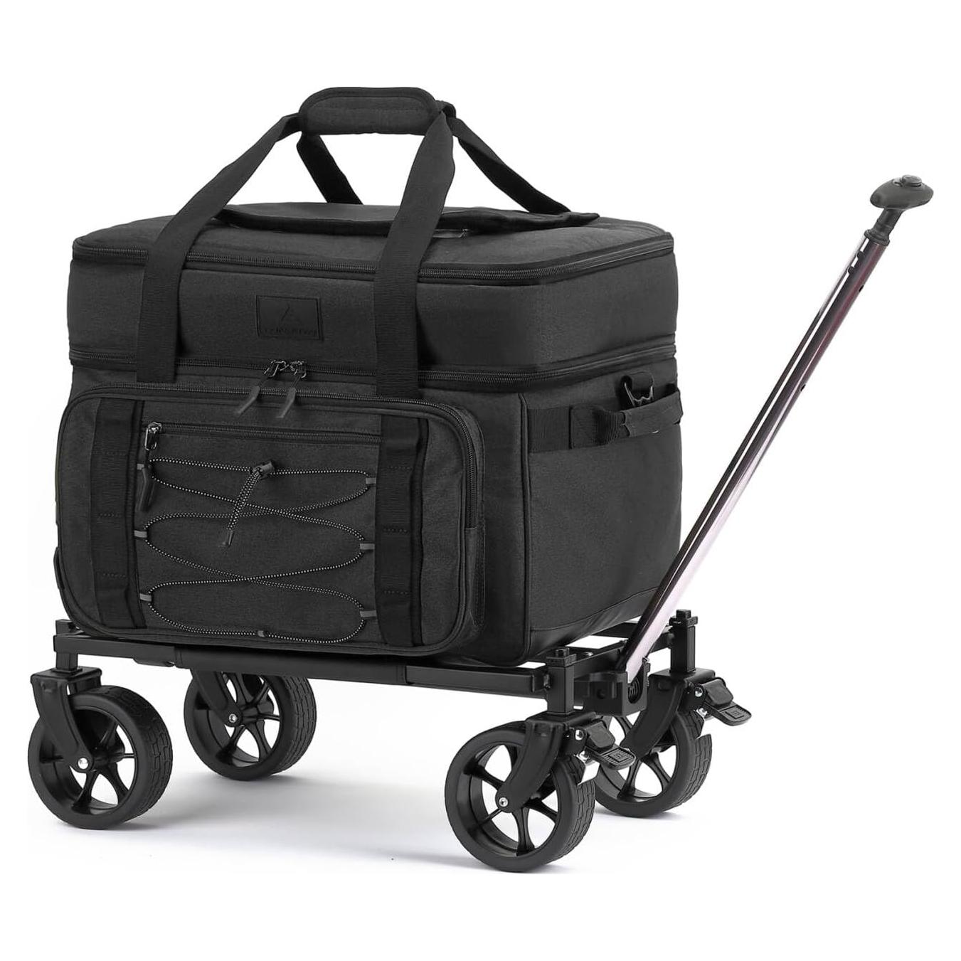 Bolsa de Enfriamiento Portátil TONRUYN 50L Doble Nivel con Ruedas