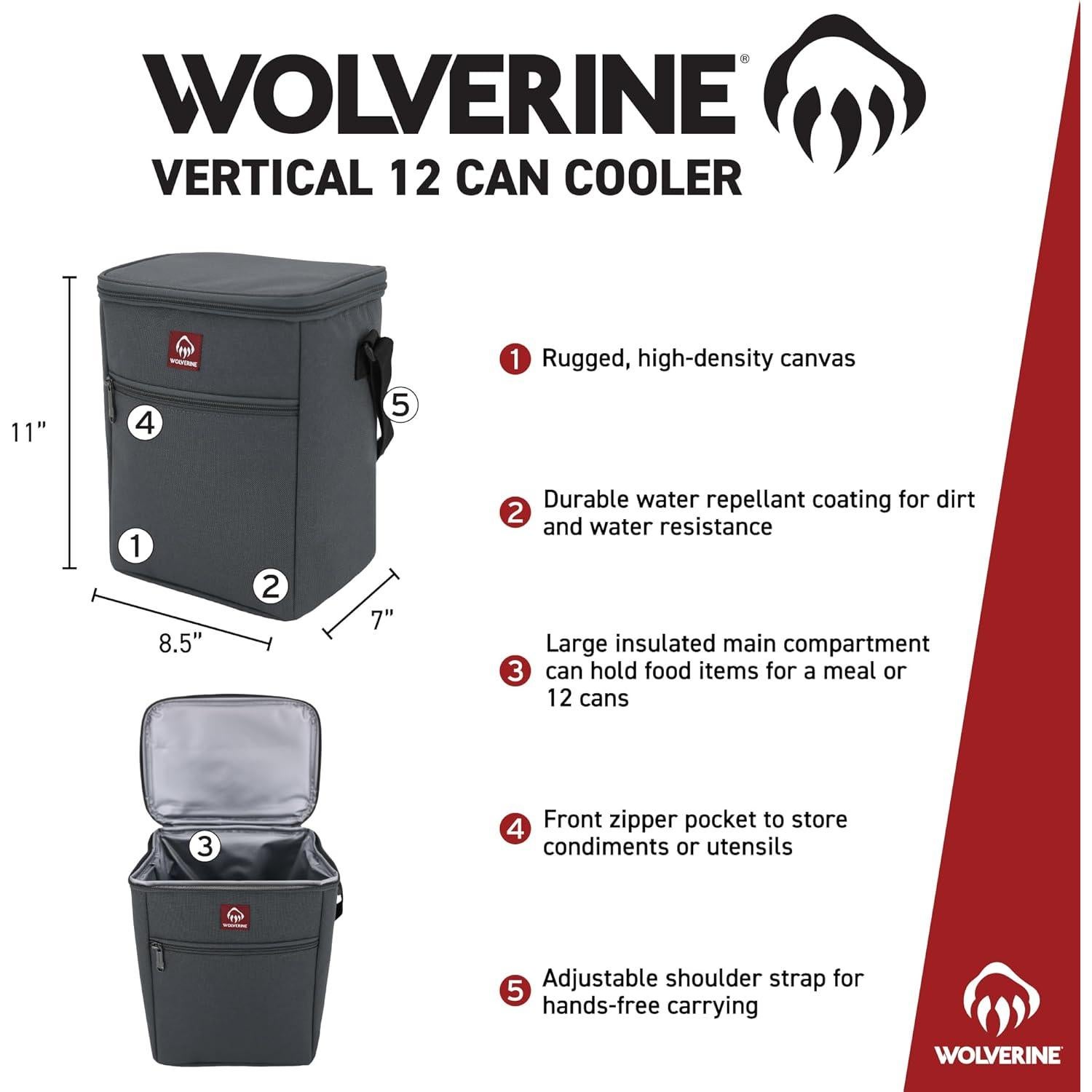 Enfriador de Latas Wolverine 16L Impermeable Negro