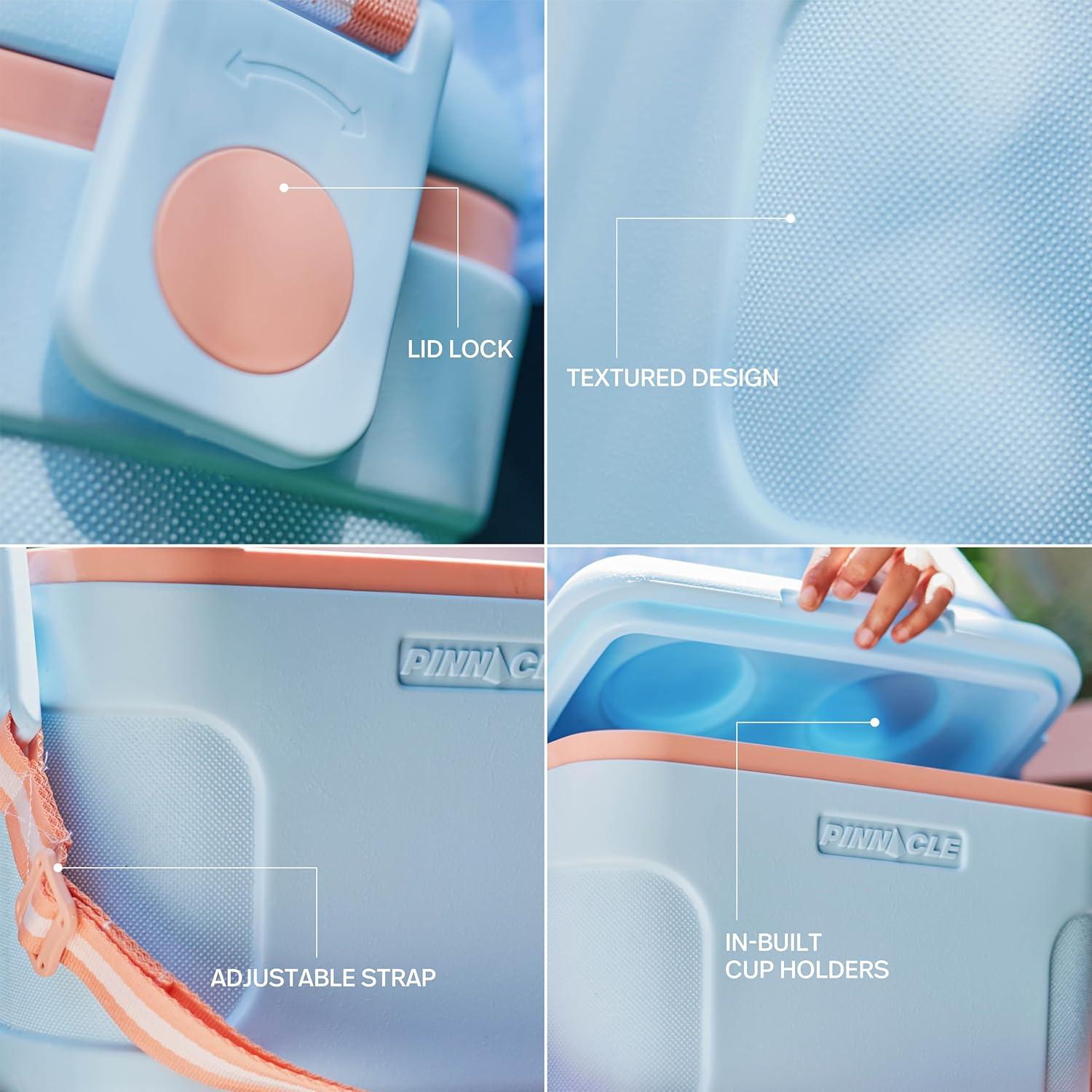 Mini Cooler Pinnacle 8 Litros con Divisor Inteligente Azul