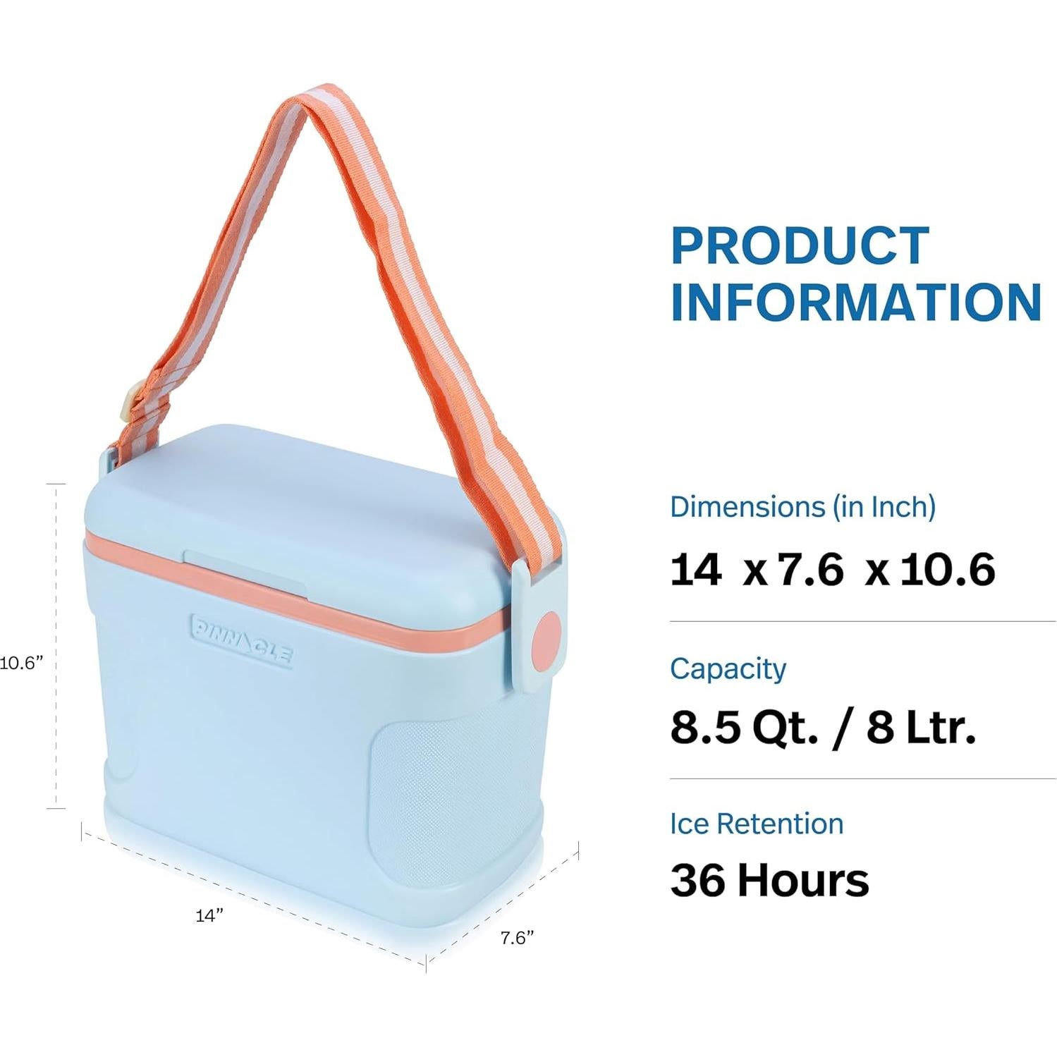 Mini Cooler Pinnacle 8 Litros con Divisor Inteligente Azul