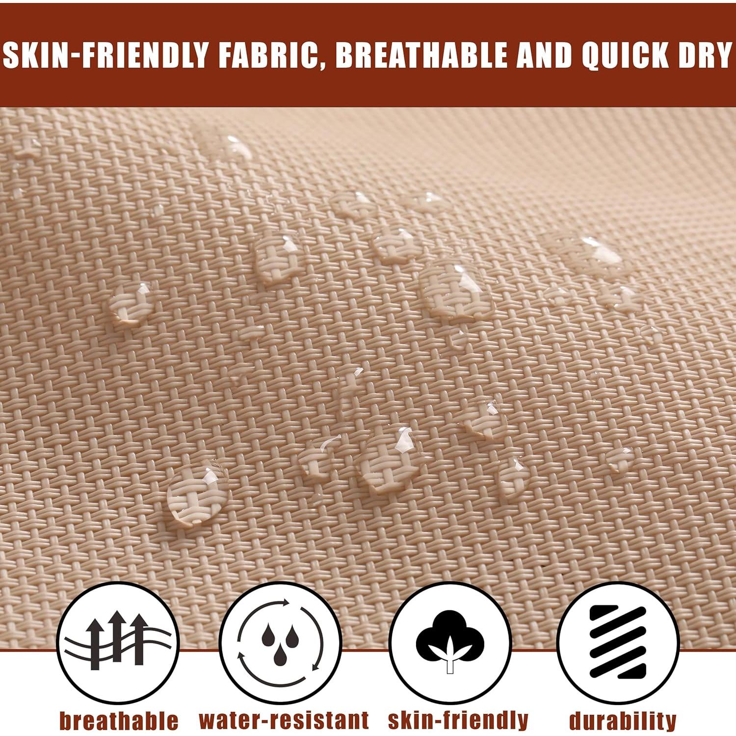 Hamaca TegerDeger 12FT Anti-vuelco Beige 204kg con Barra de Hierro