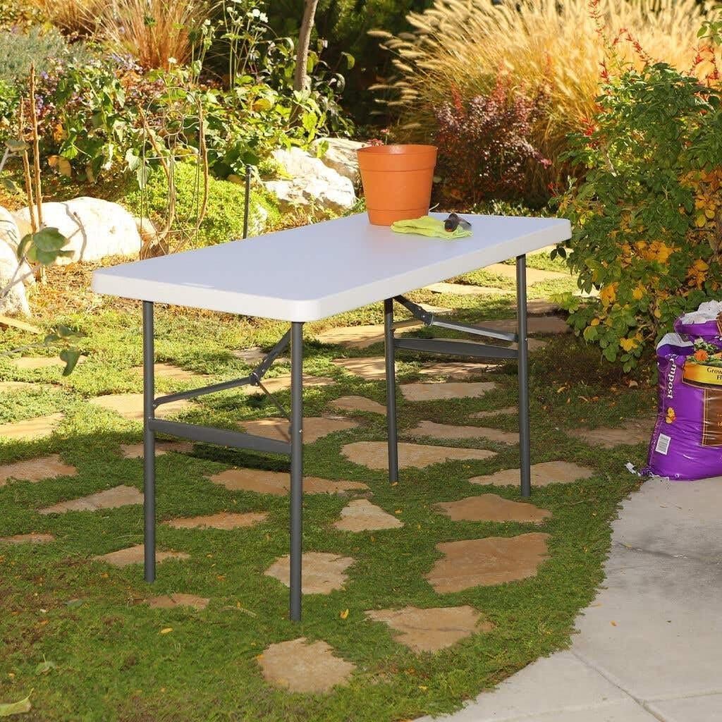 Mesa Plegable Lifetime 2940 Blanca 60x120 cm Granito