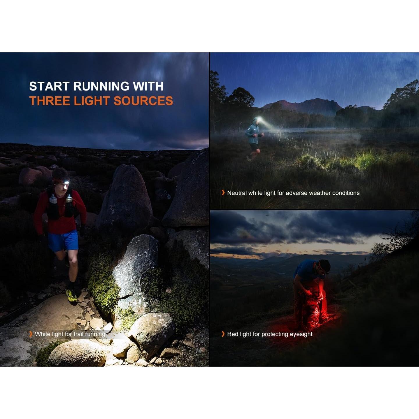 Linterna Frontal Fenix HP12R-T 1300 Lúmenes Recargable Negro