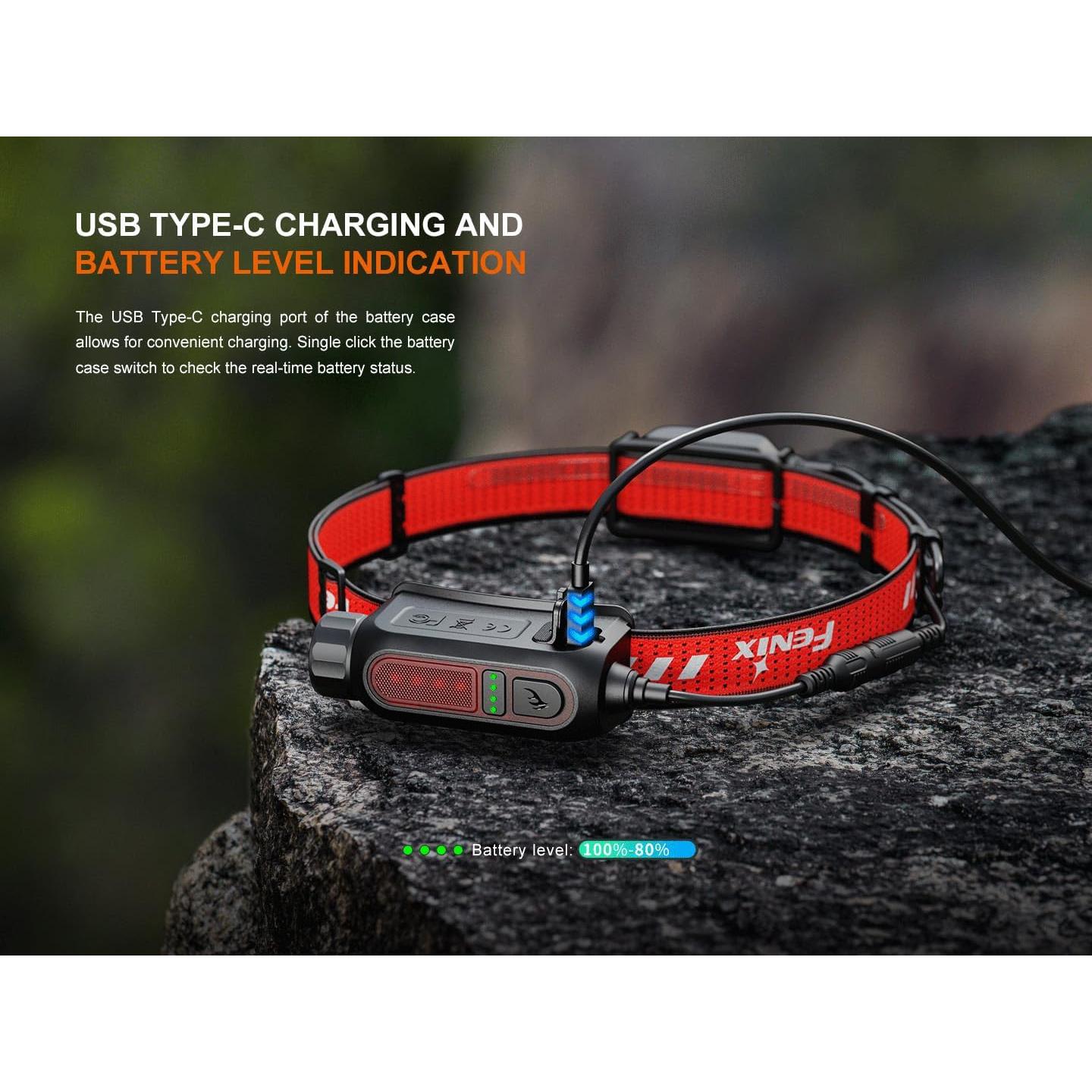 Linterna Frontal Fenix HP12R-T 1300 Lúmenes Recargable Negro