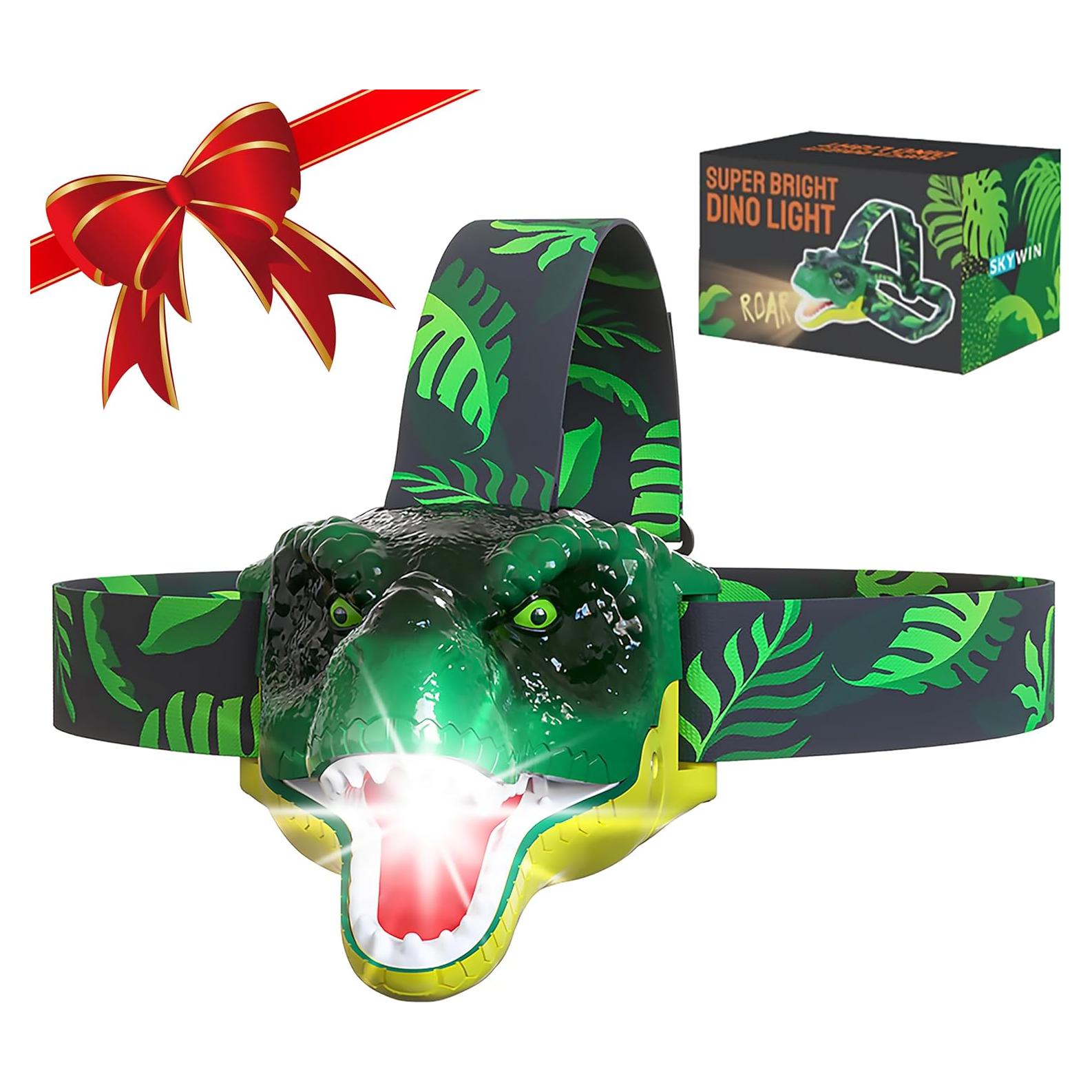 Linterna de Cabeza Dinosaurio Skywin para Niños 7.1x7.4 cm