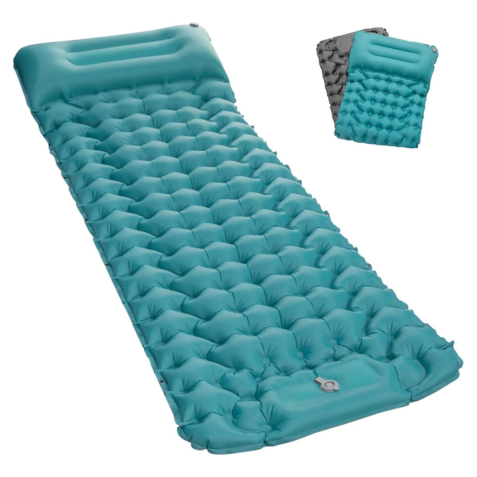 Colchón Inflable Seektain 200x66 cm con Bomba de Pie 10 cm