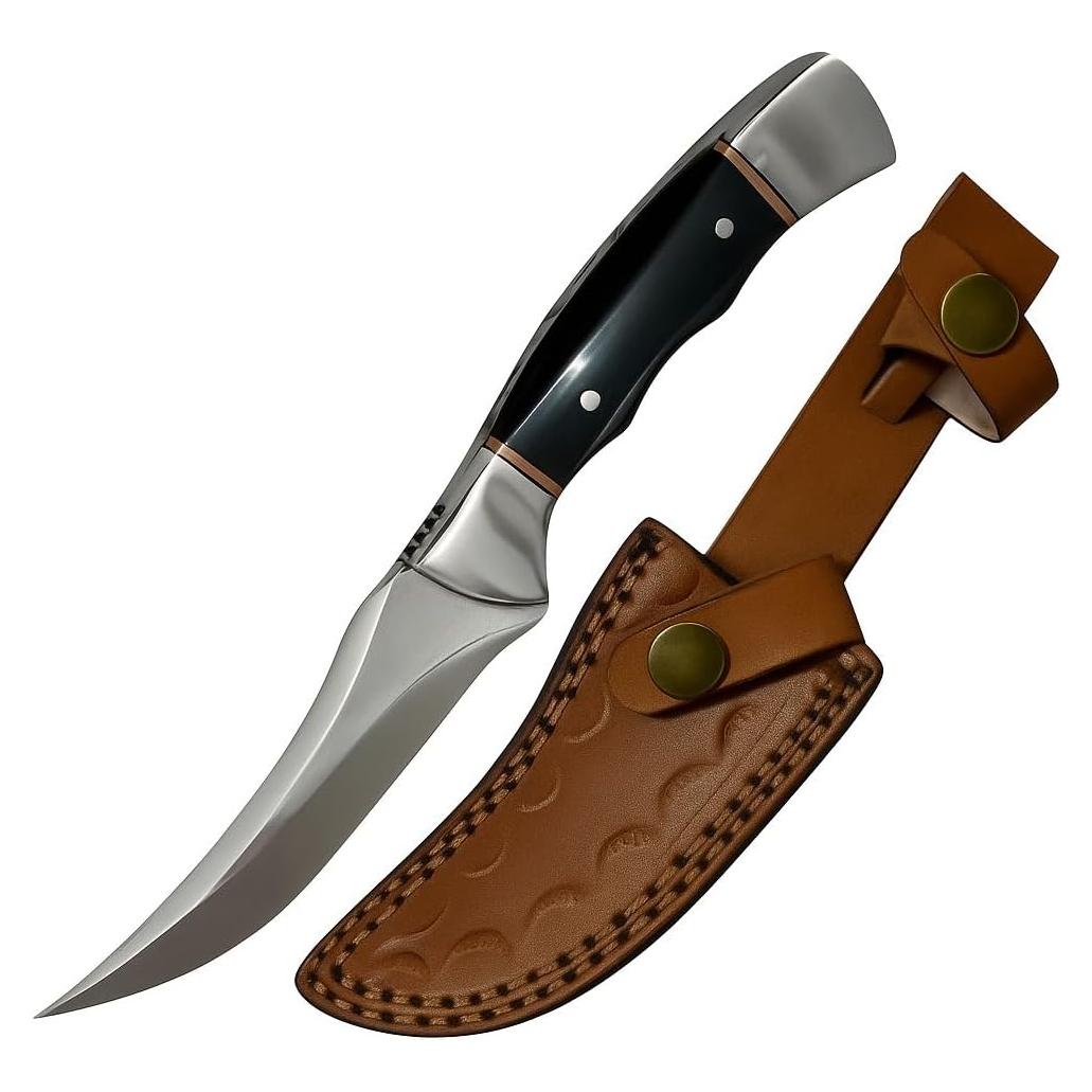 Cuchillo de Caza Buck 20.32 cm Hoja Fija con Funda de Cuero