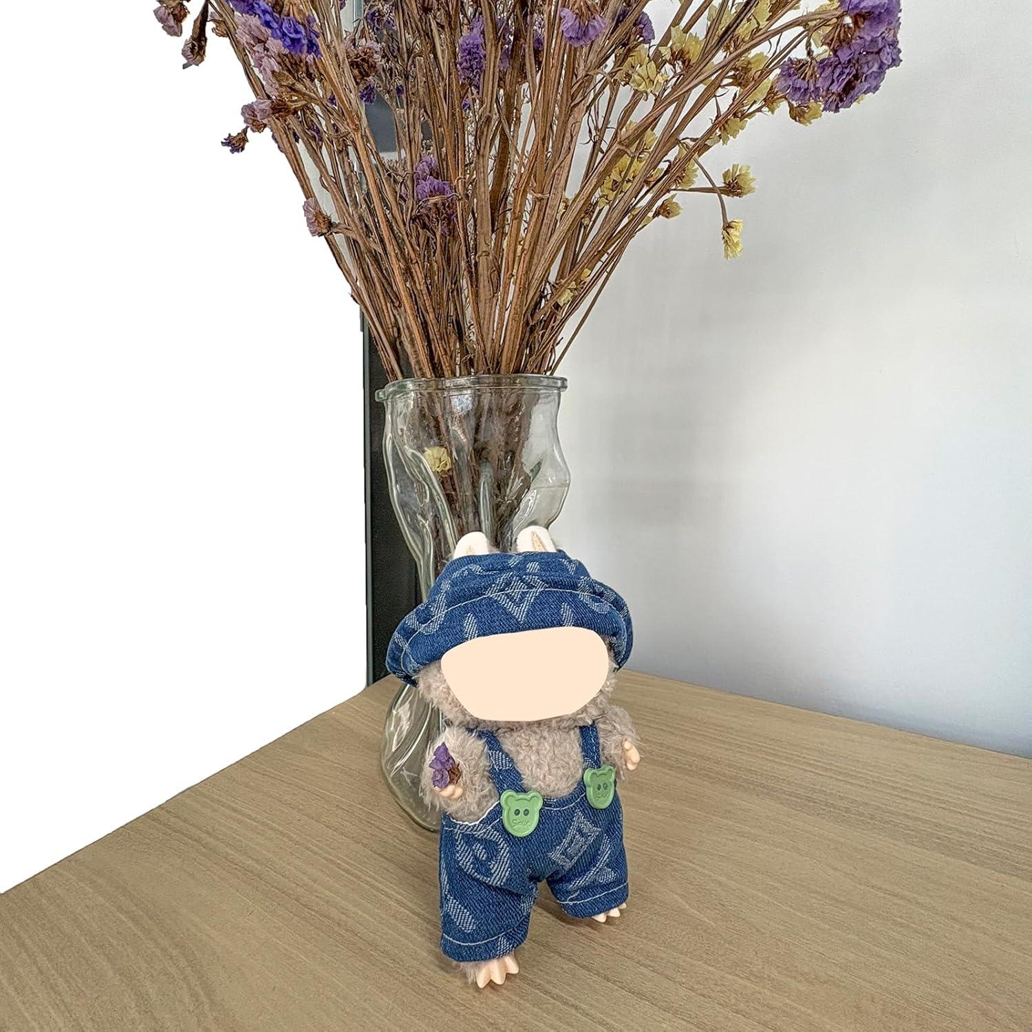 Conjunto de Ropa para Muñeca Labubu - Mono de Jeans Azul