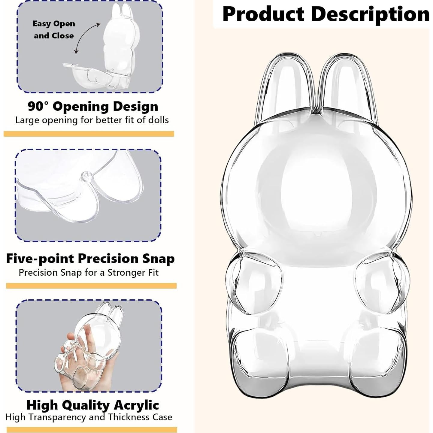 Funda Protectora Acrílica EAVAN para Figuras Sentadas 17cm