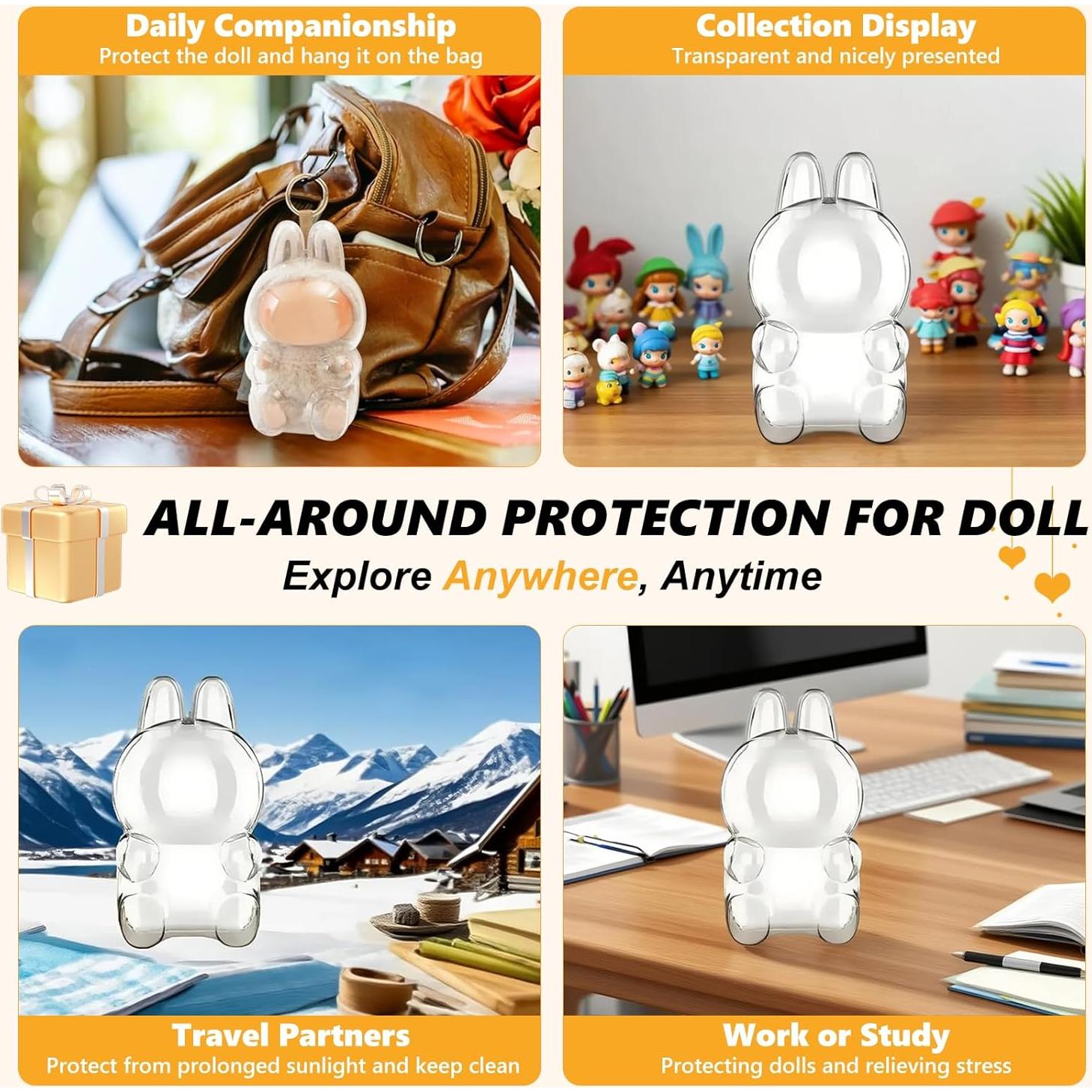 Funda Protectora Acrílica EAVAN para Figuras Sentadas 17cm