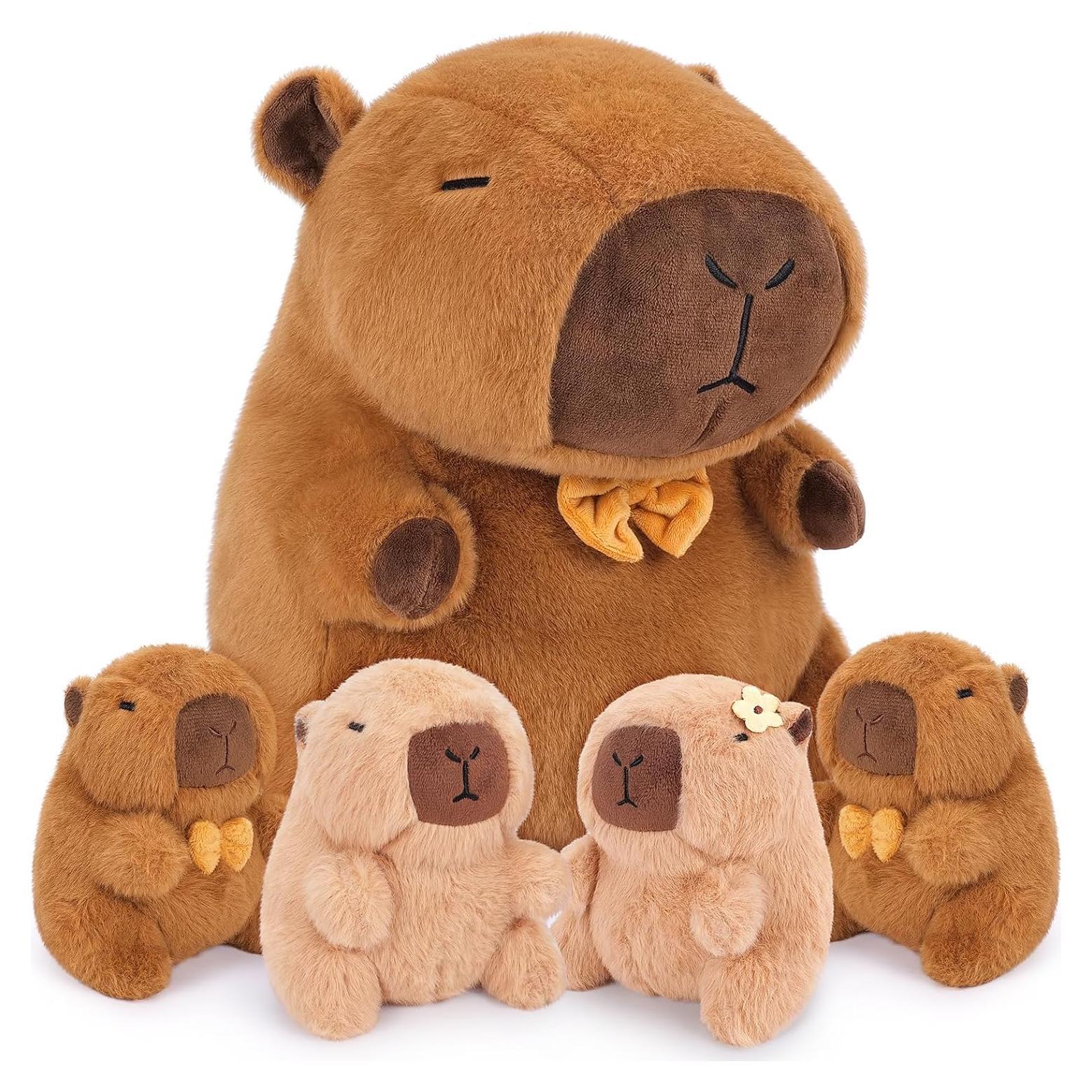 Peluche Familiar Capybara Achwishap 5PCS 40.6 cm Marrón