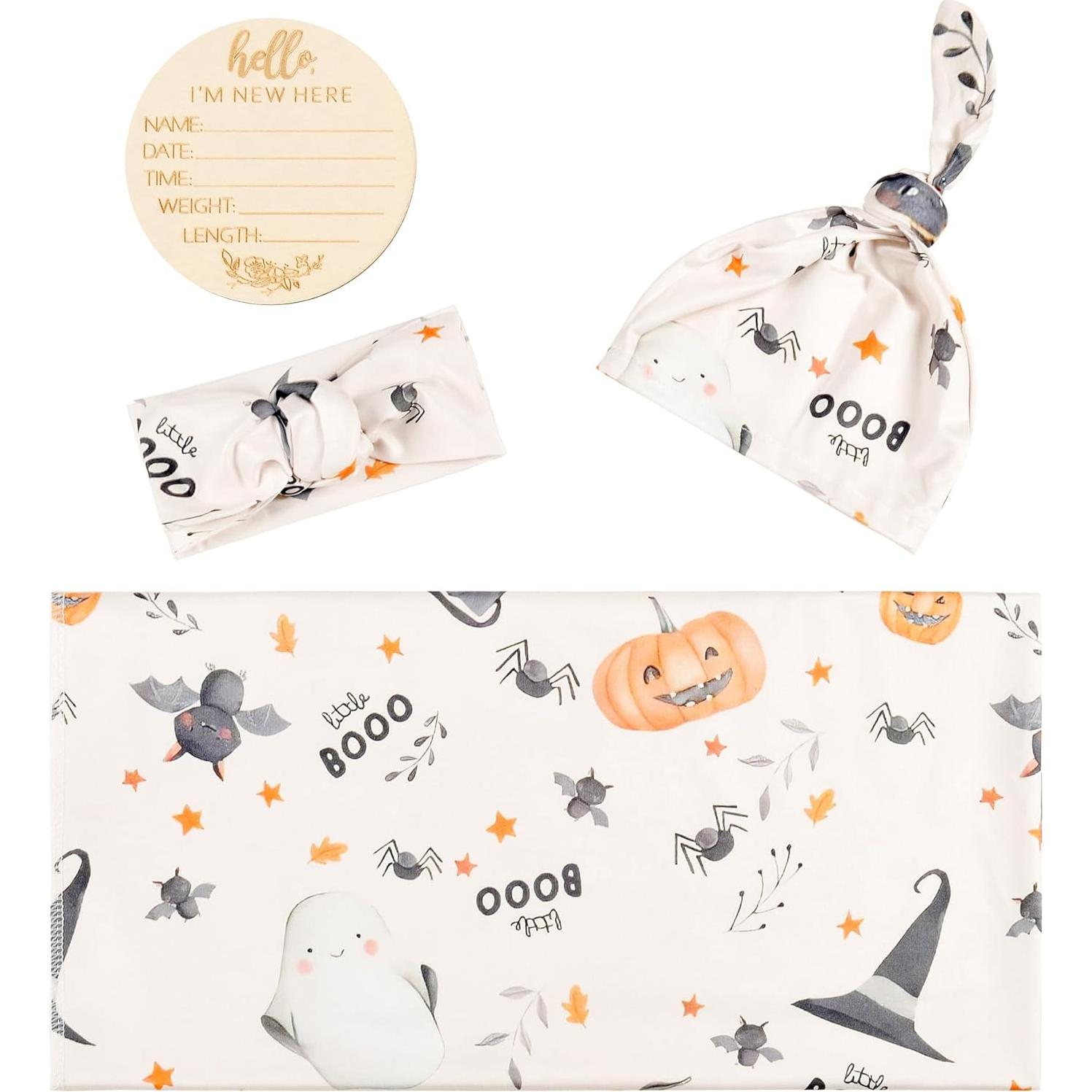 Manta de Recepción para Bebés Vollmic Beige Halloween 80x80cm