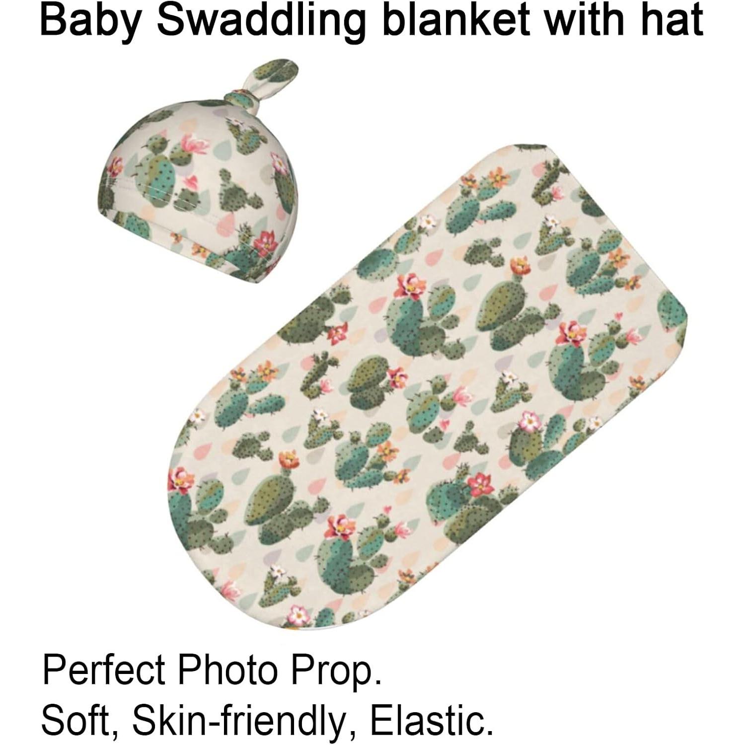 Manta de Envoltura para Bebé Qwalnely Cactus 0-6 meses