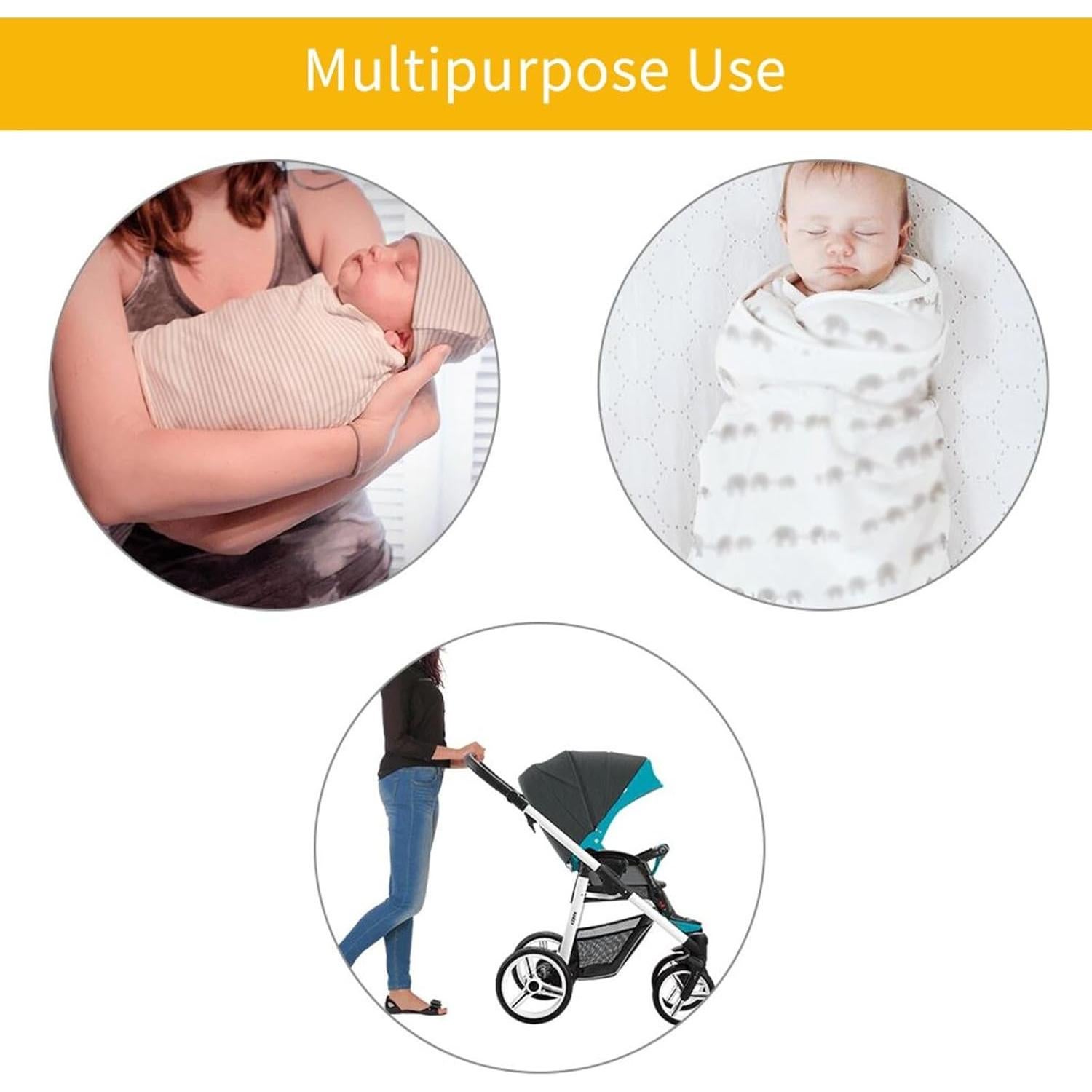 Manta de Envoltura para Bebé Qwalnely Cactus 0-6 meses