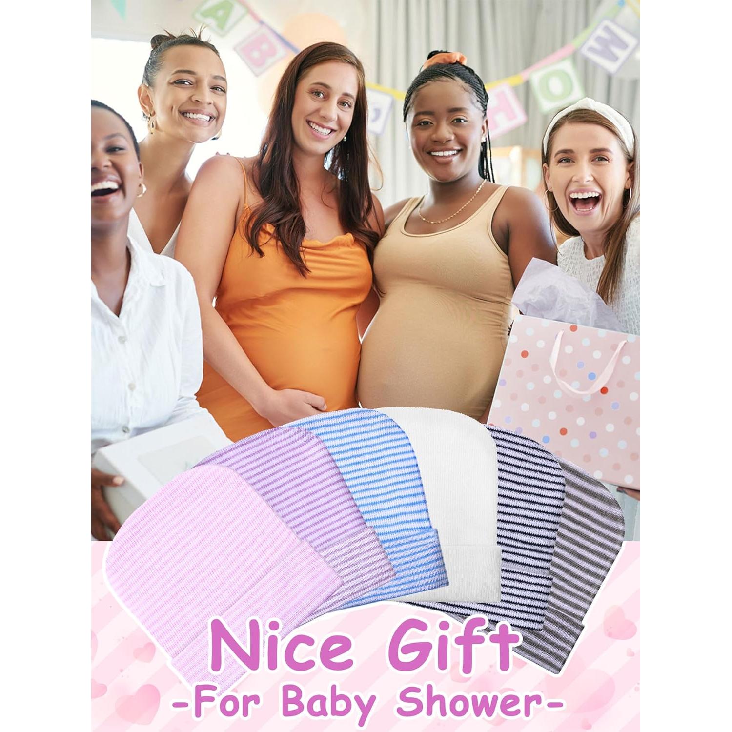 Gorra Beanie Geyoga para Bebé 0-6 Meses Algodón Suave Rayas