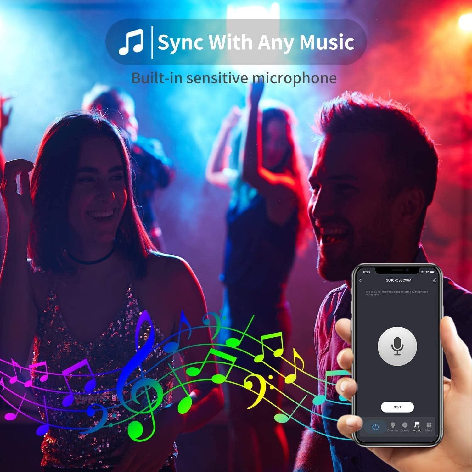 Paquete de 4 Bombillas LED E12 Avatar Controls 5W RGB 16 Colores