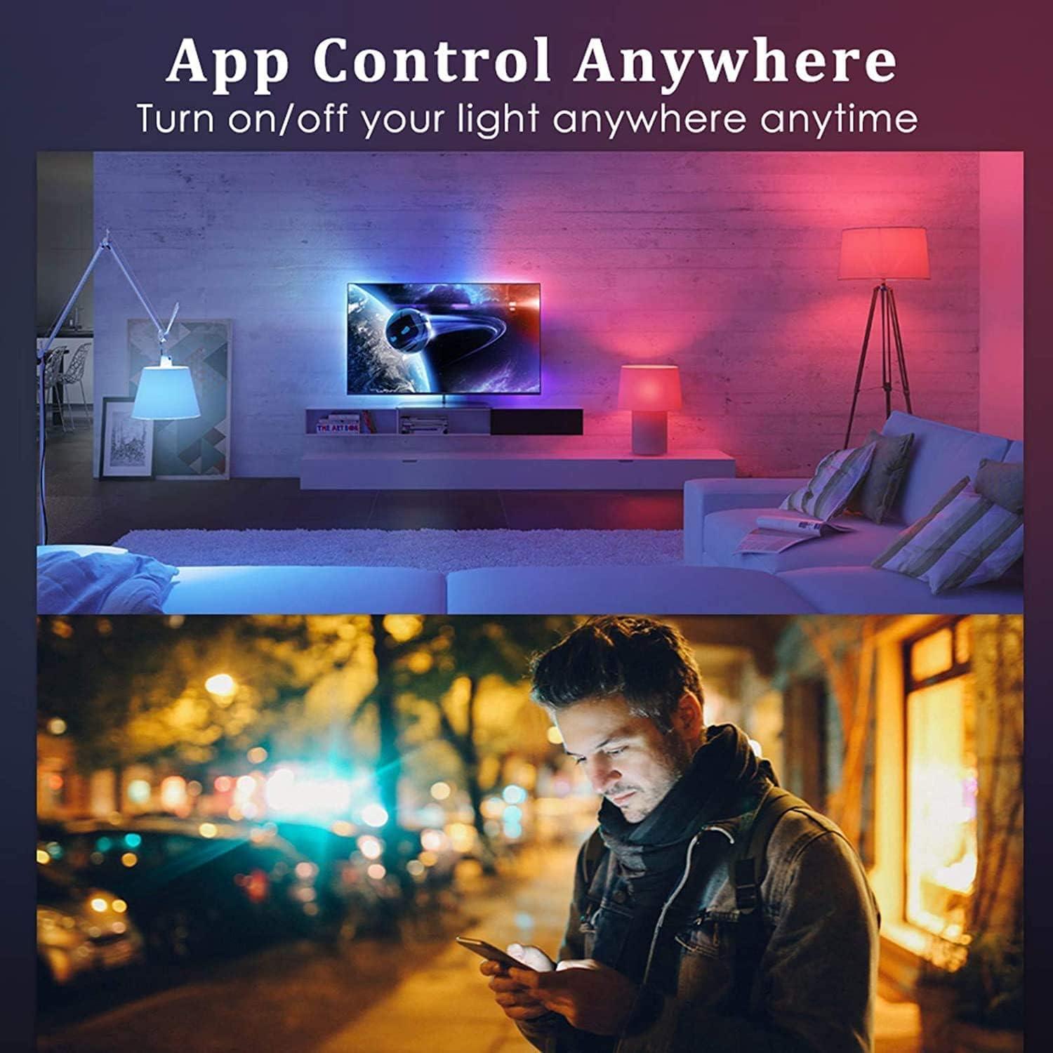 Paquete de 4 Bombillas LED E12 Avatar Controls 5W RGB 16 Colores